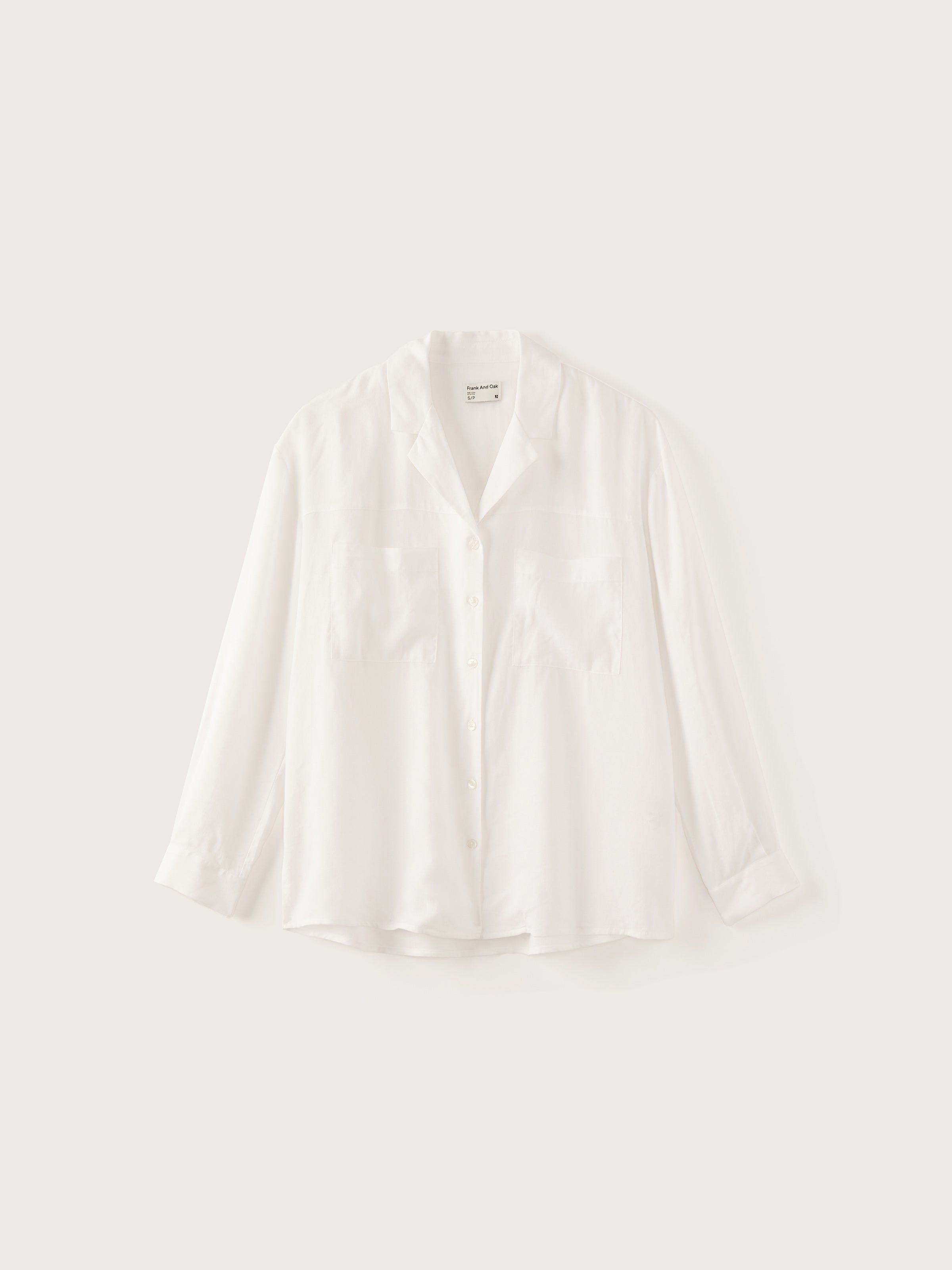 The Oversized Linen Shirt in Bright White sold by Frank & Oak product image thumbnail 5