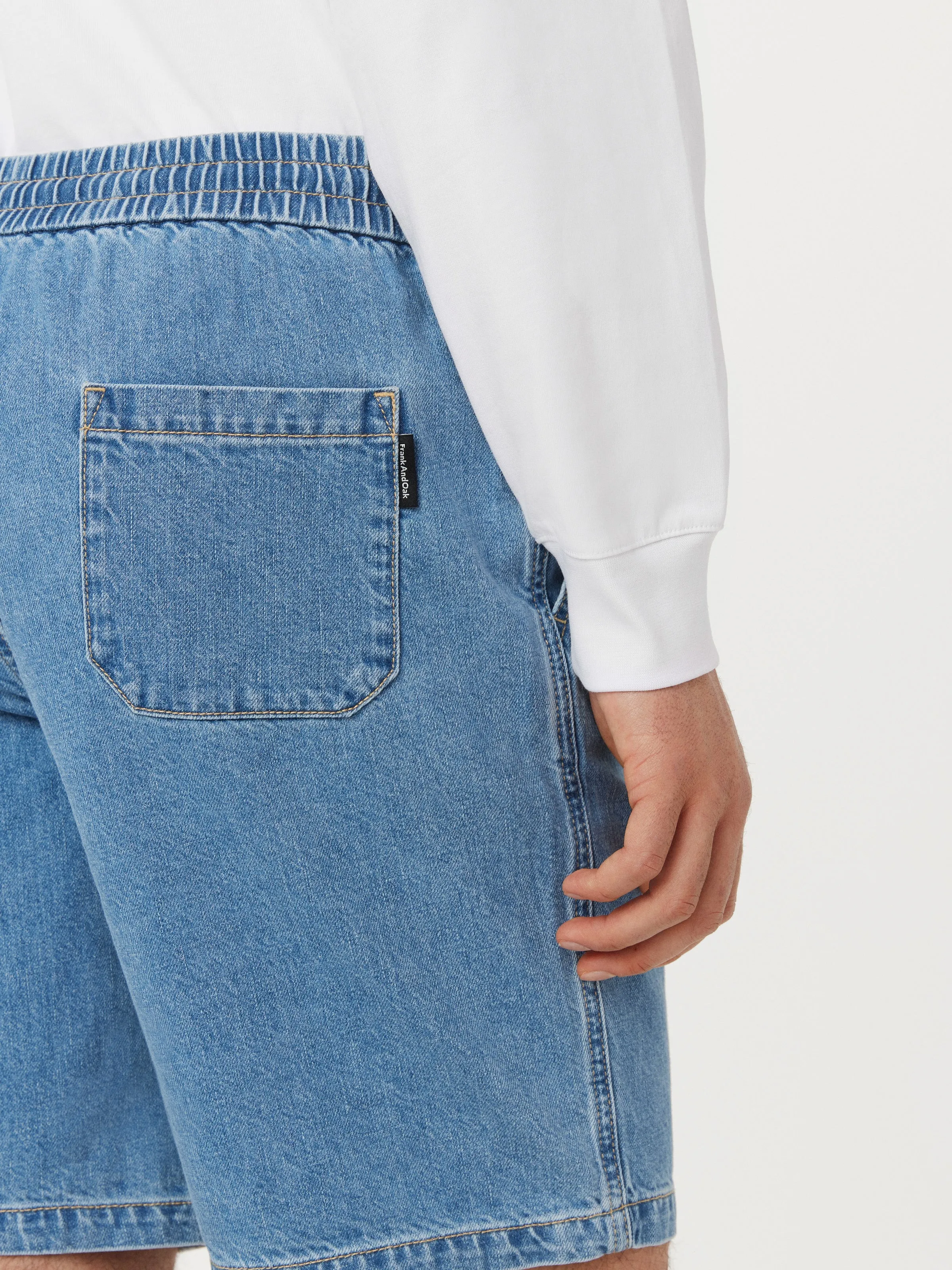 The Finn Relaxed Short in Washed Blue sold by Frank & Oak product image thumbnail 5