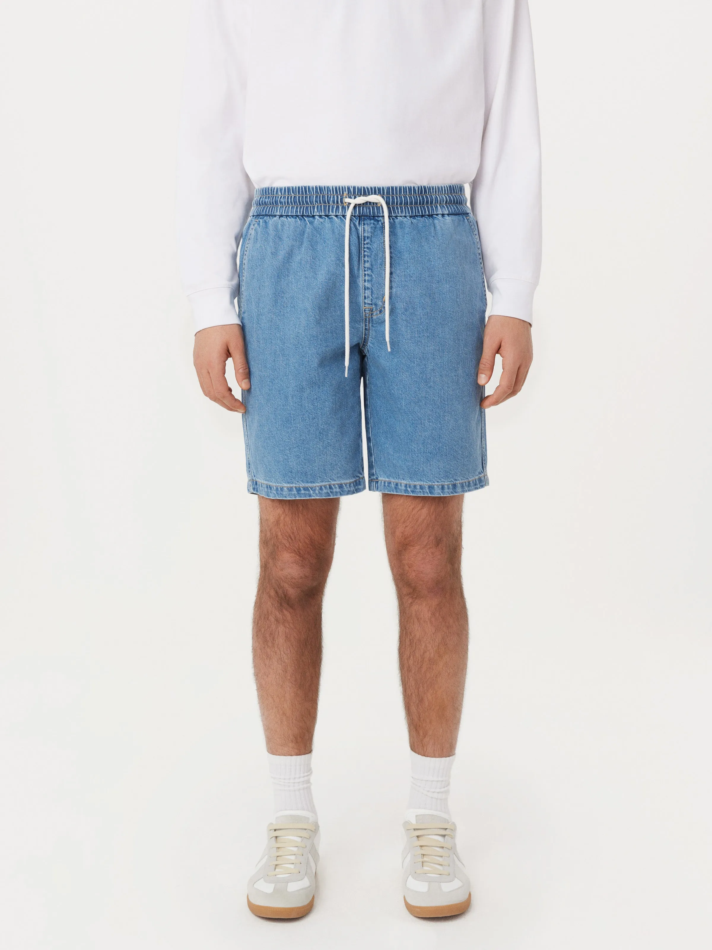 The Finn Relaxed Short in Washed Blue sold by Frank & Oak product image thumbnail 3