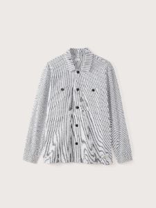 The Seersucker Overshirt in Deep Blue sold by Frank & Oak