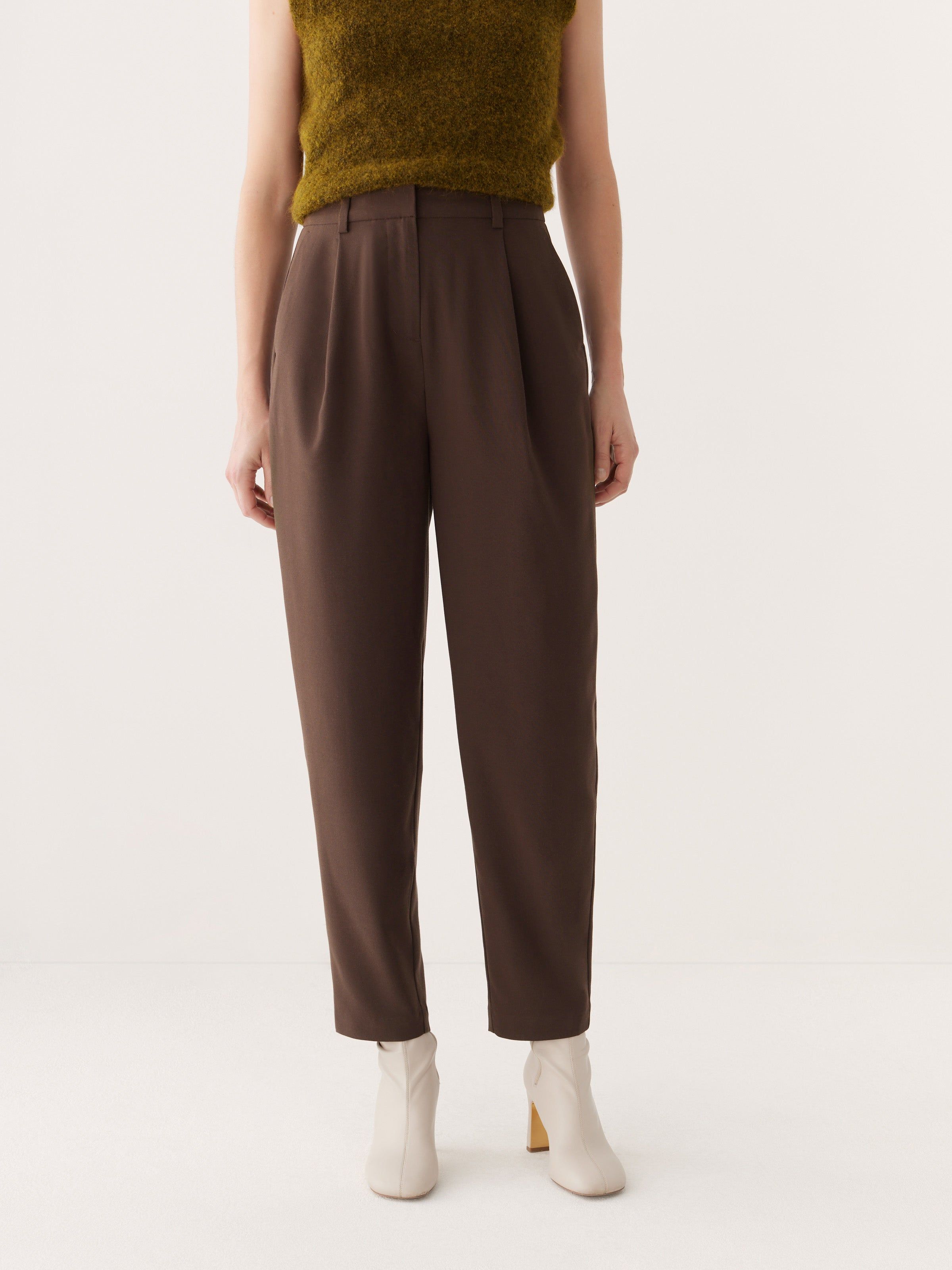 The Amelia Balloon Pant in Café sold by Frank & Oak