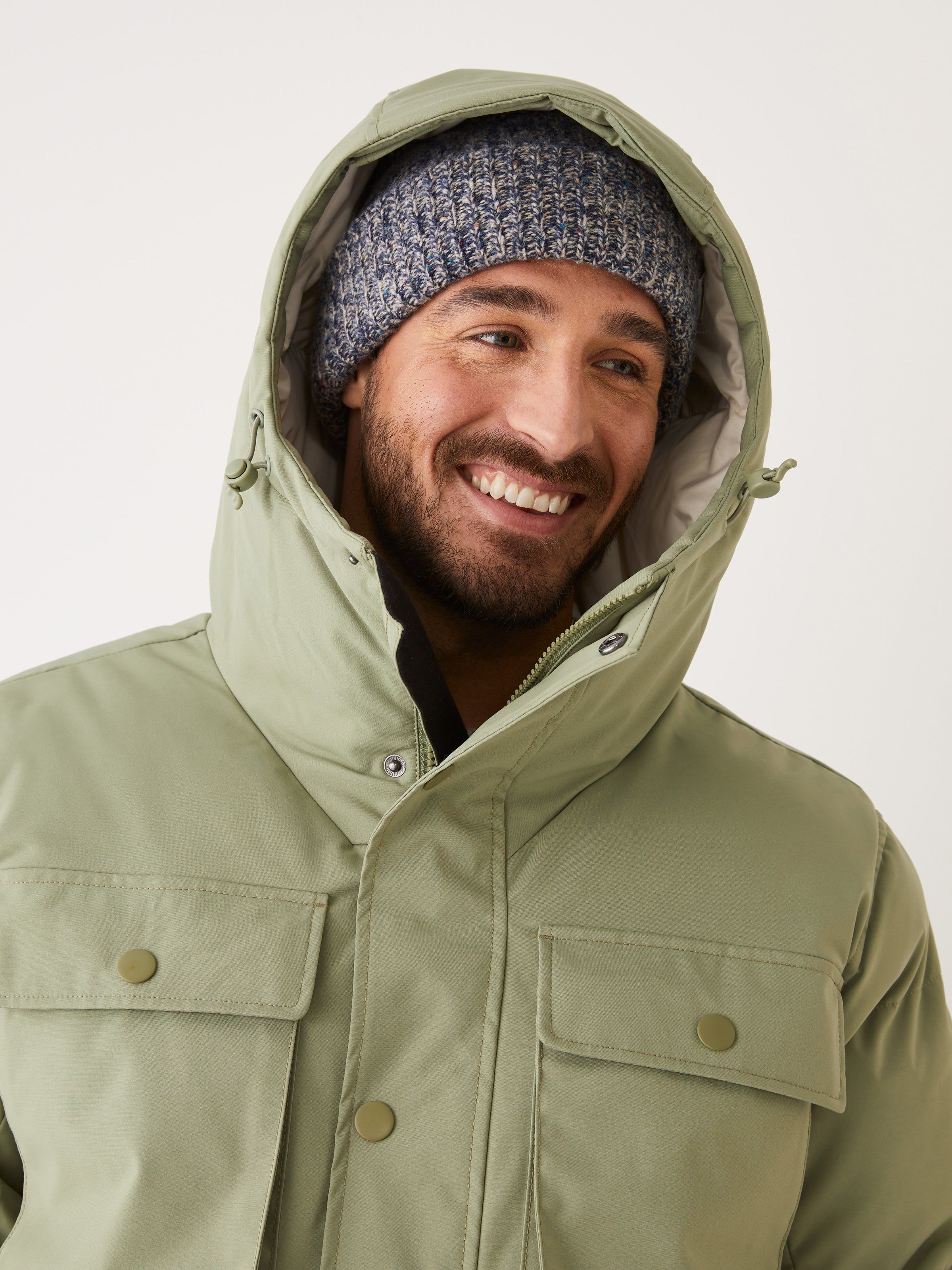 The Melville Puffer Coat in Oil Green sold by Frank & Oak product image thumbnail 2