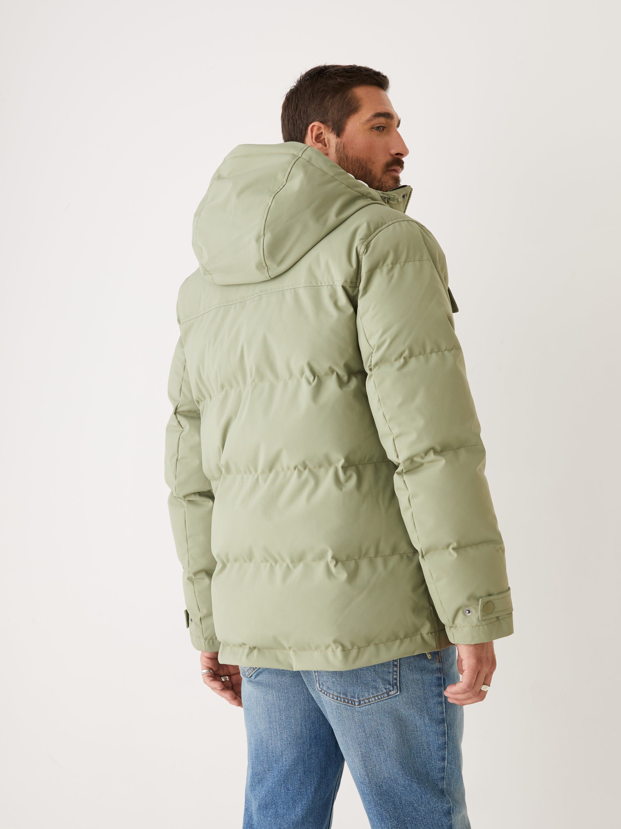 The Melville Puffer Coat in Oil Green sold by Frank & Oak product image thumbnail 6