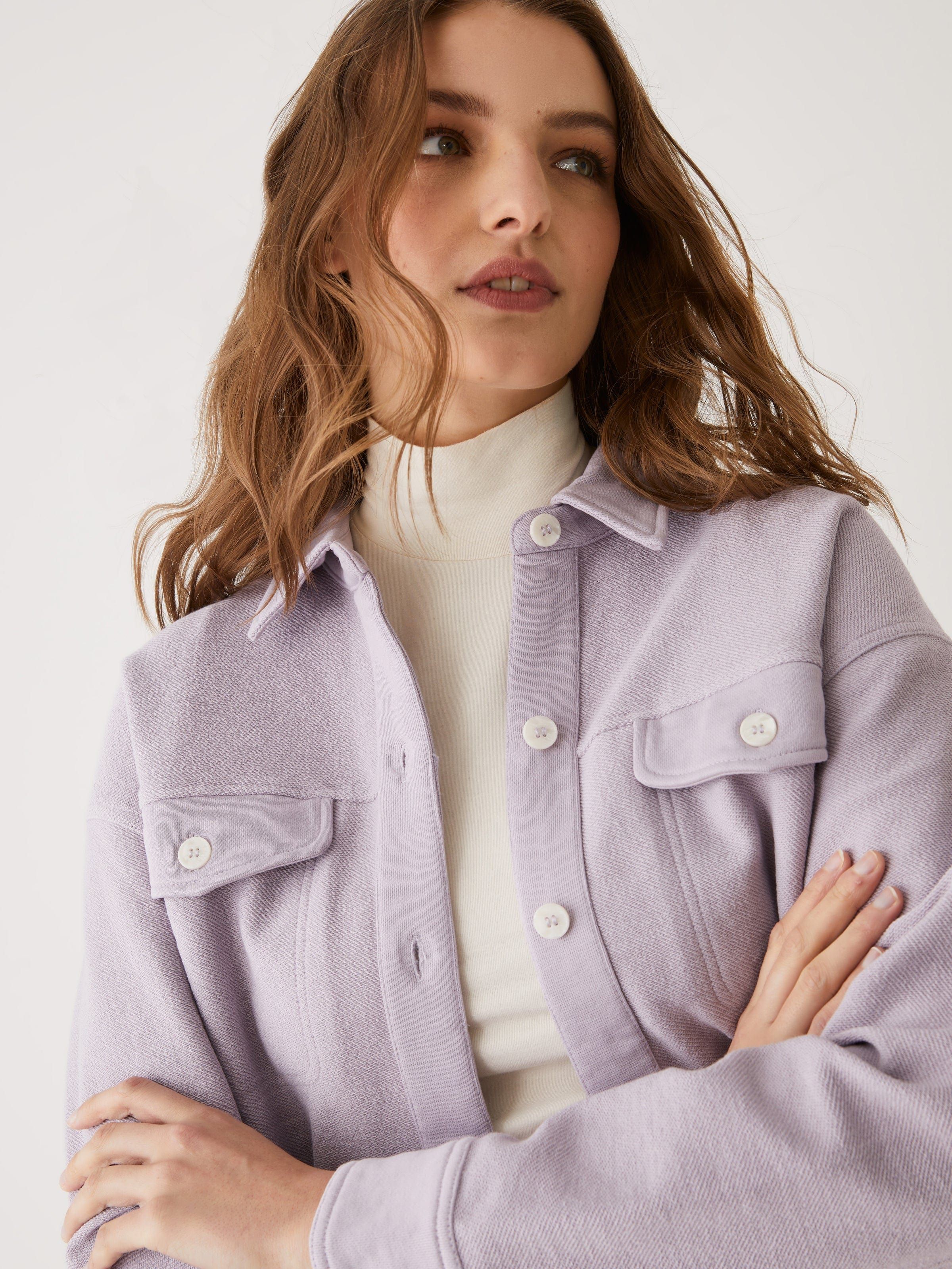 The French Terry Overshirt in Purple sold by Frank & Oak product image thumbnail 2