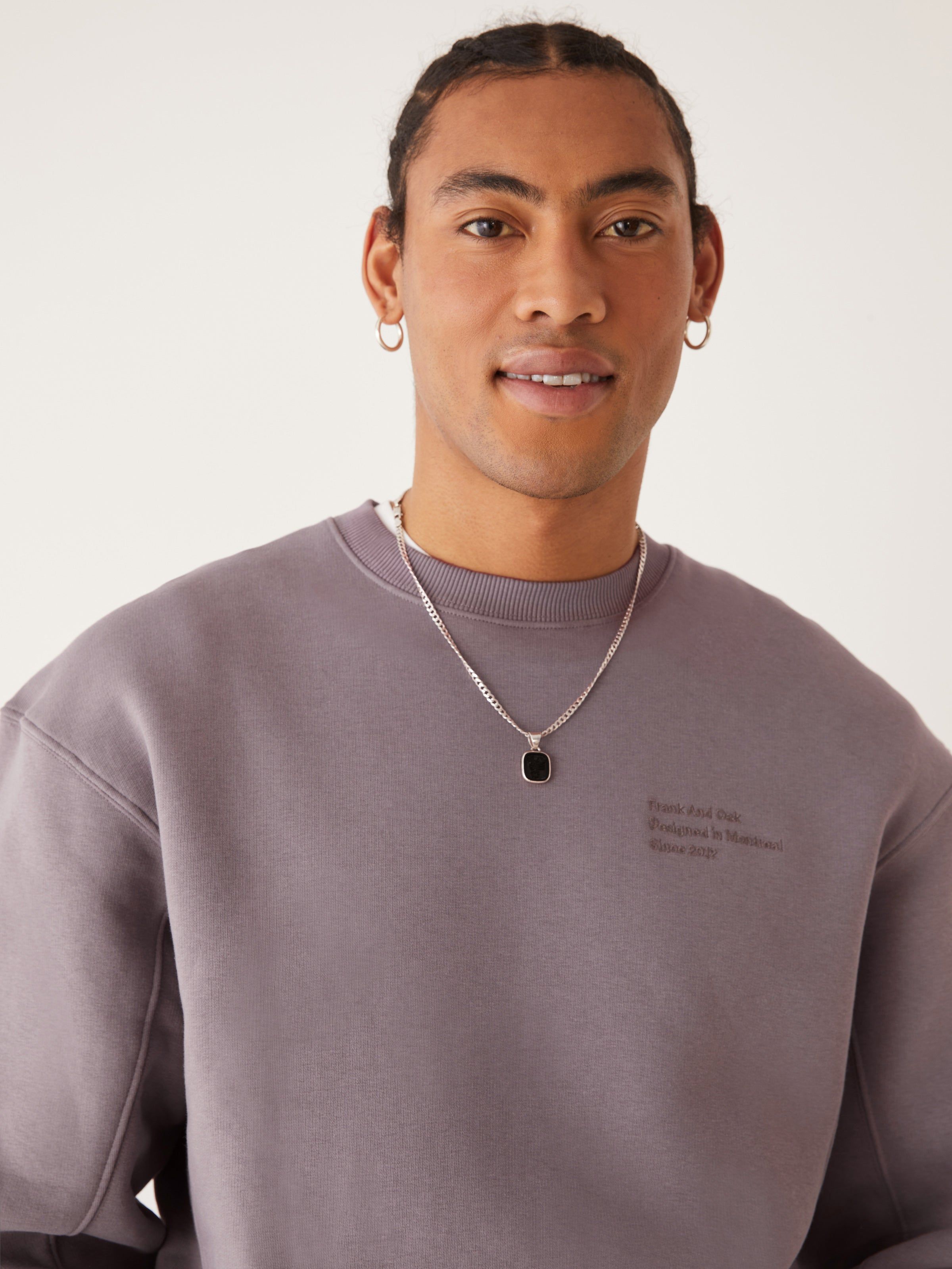 The Crewneck Sweatshirt in Purple Haze sold by Frank & Oak product image thumbnail 3