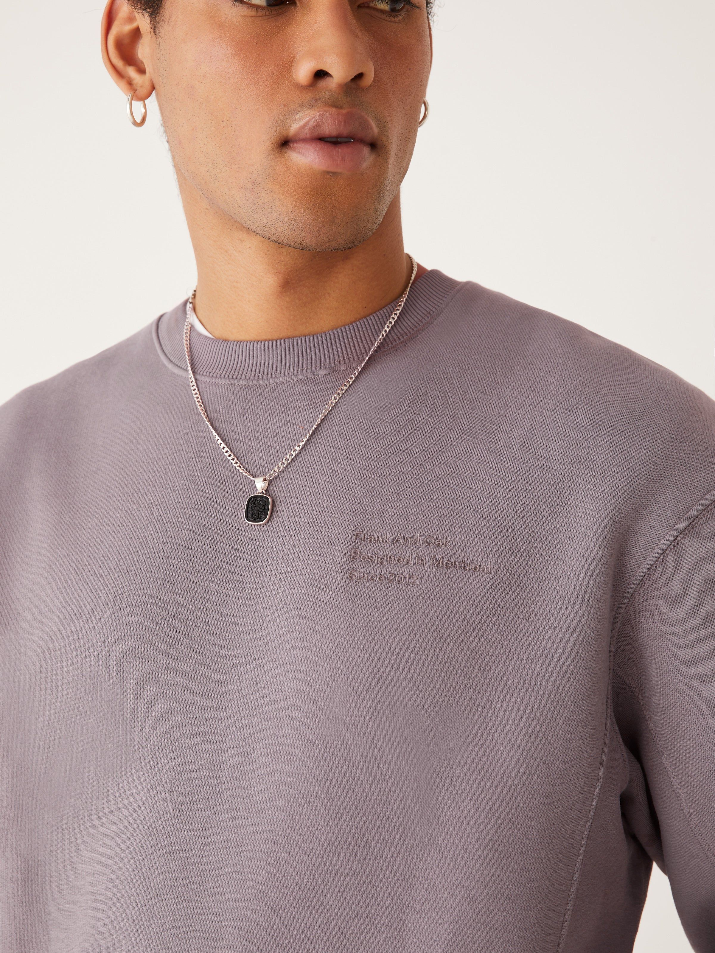 The Crewneck Sweatshirt in Purple Haze sold by Frank & Oak product image thumbnail 5