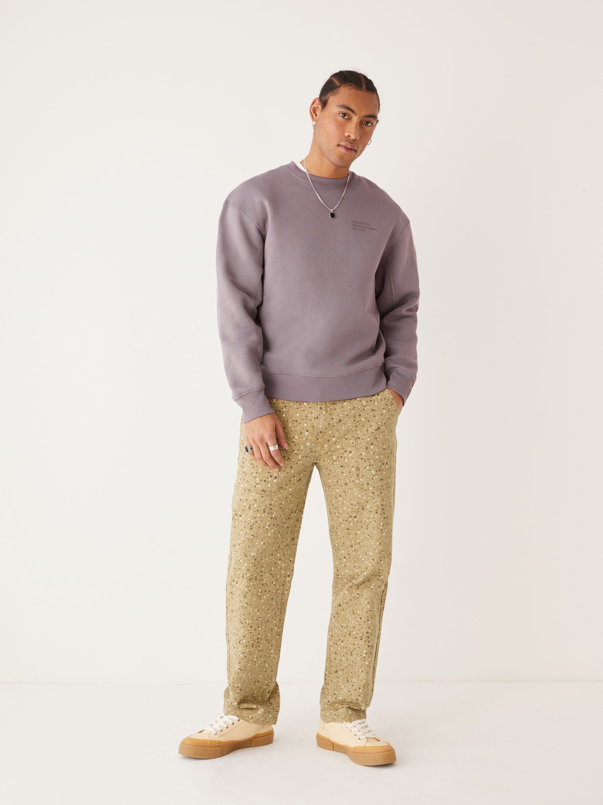 The Crewneck Sweatshirt in Purple Haze sold by Frank & Oak