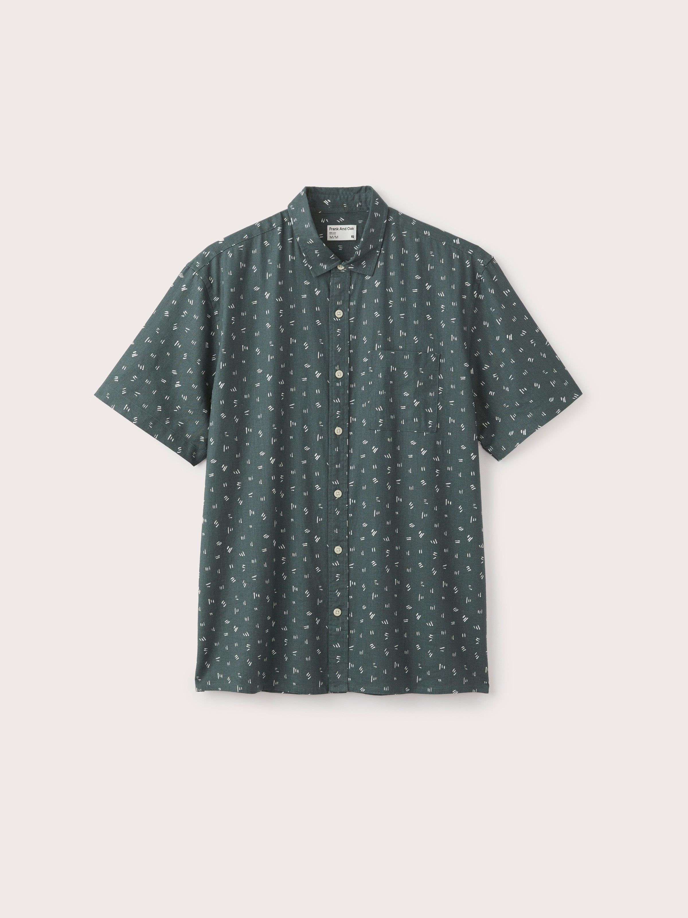 The Printed Resort Shirt in Smoked Green sold by Frank & Oak product image thumbnail 5