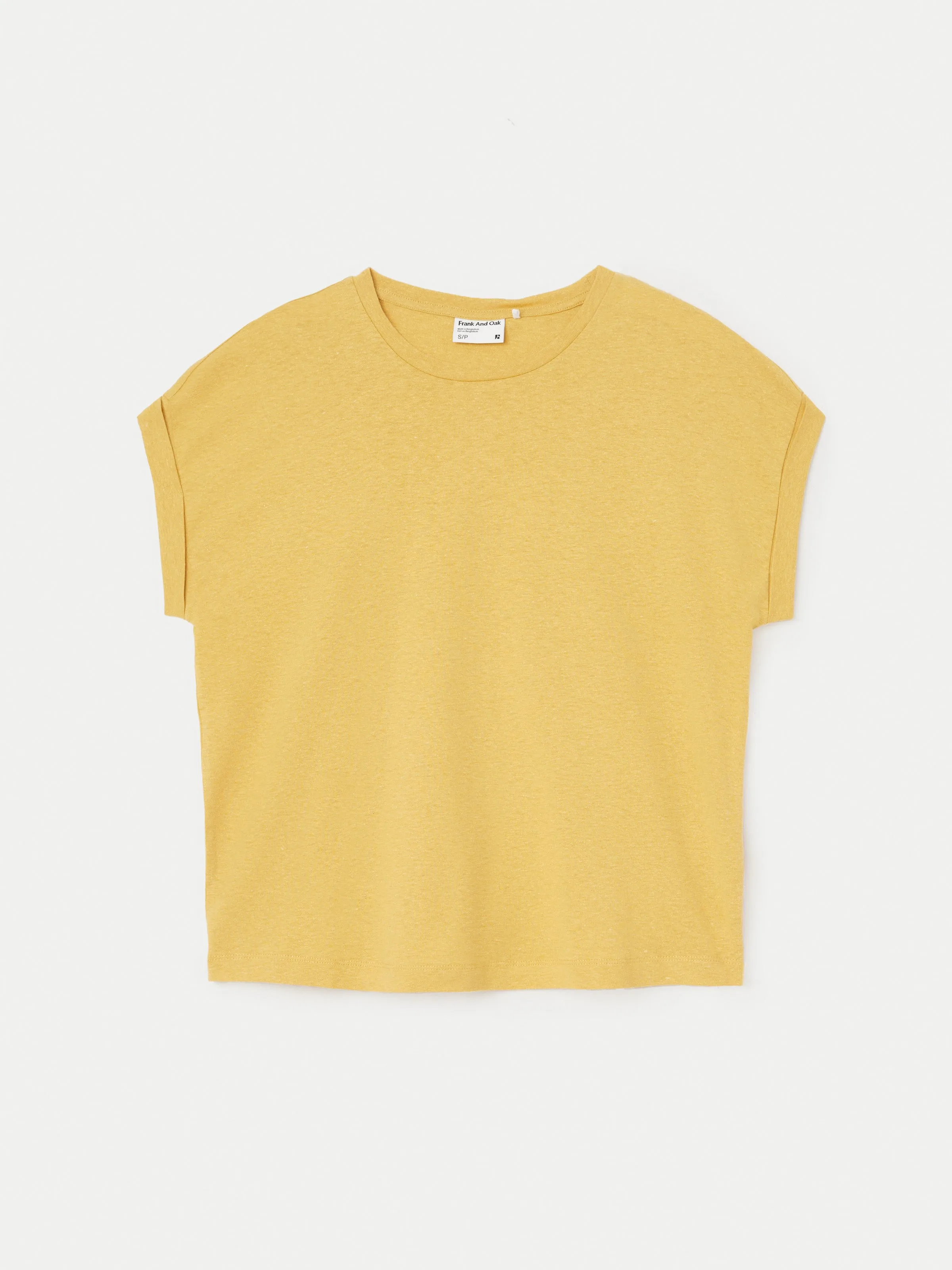The Hemp Relaxed T-Shirt in Golden Sand sold by Frank & Oak product image thumbnail 5