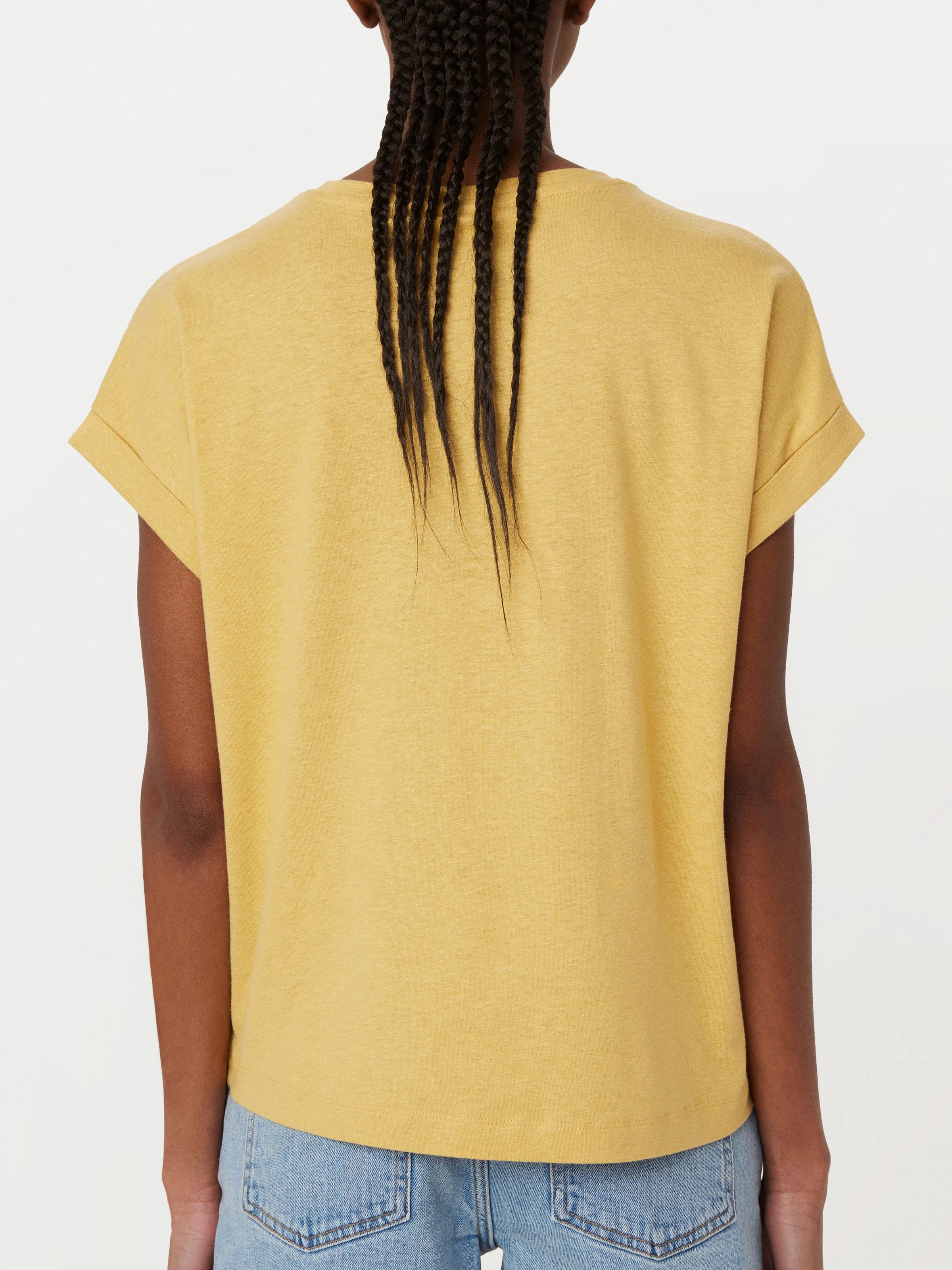 The Hemp Relaxed T-Shirt in Golden Sand sold by Frank & Oak product image thumbnail 4
