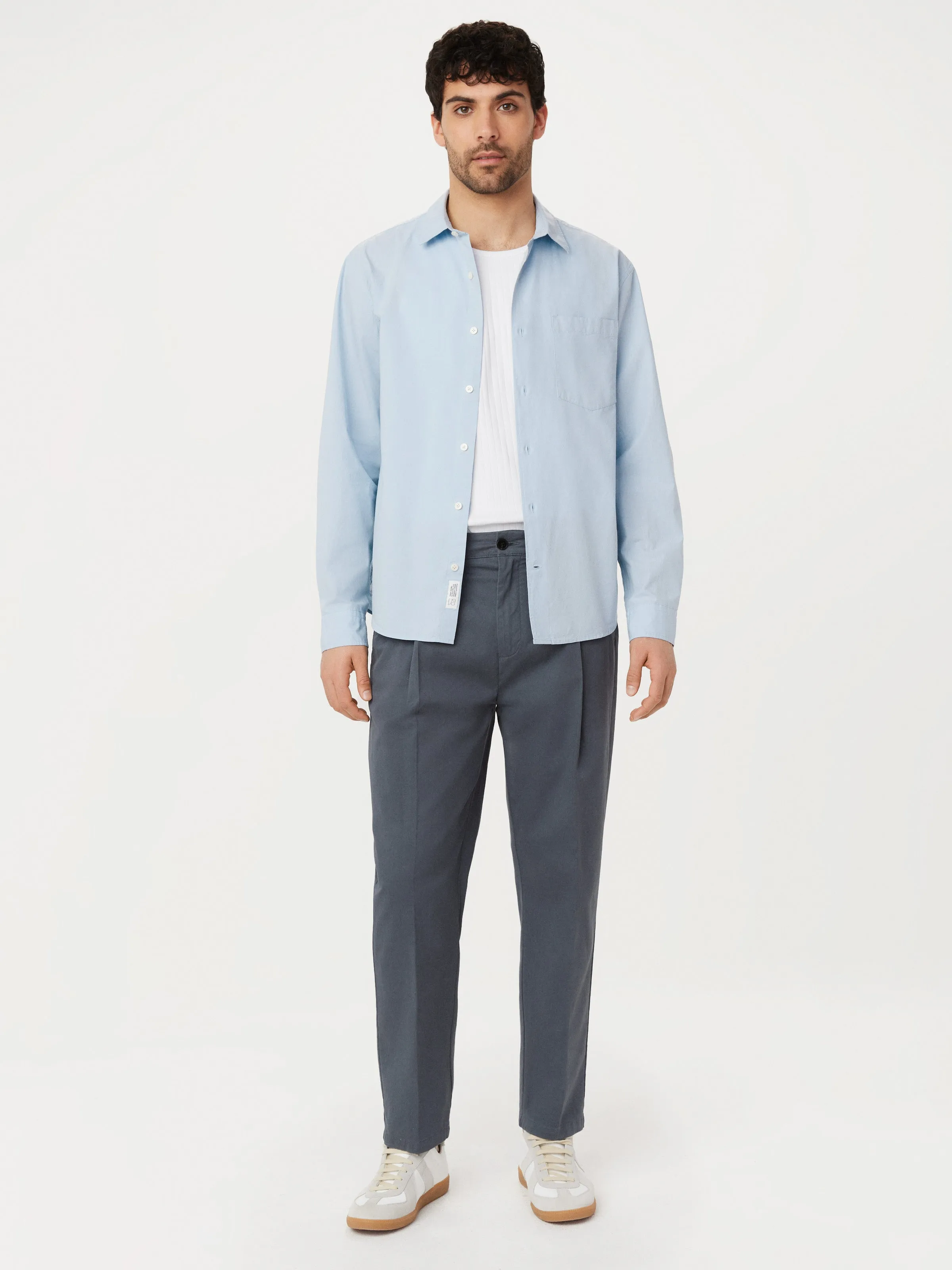 The Kapok Poplin Shirt in Blue sold by Frank & Oak product image thumbnail 3