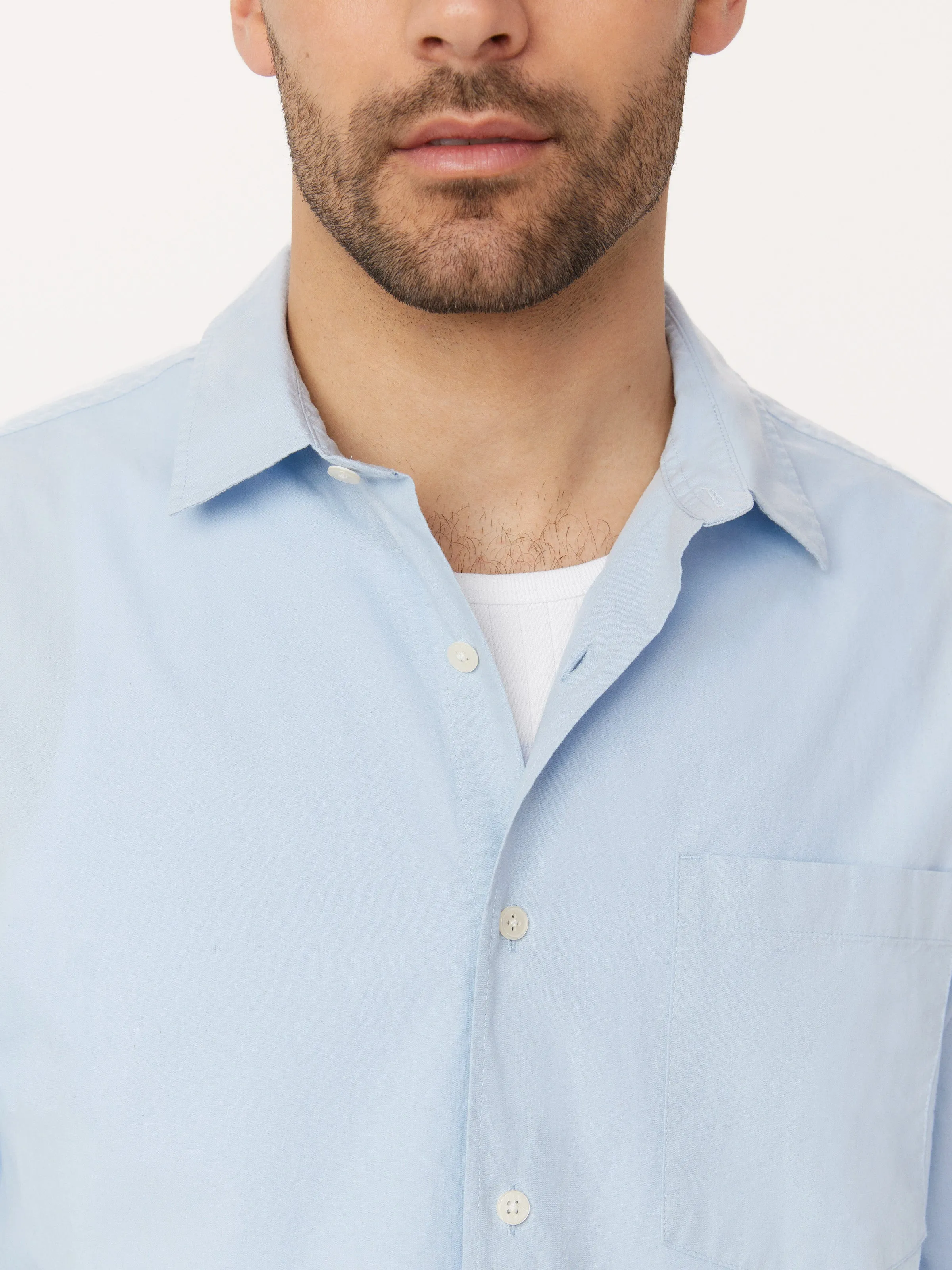 The Kapok Poplin Shirt in Blue sold by Frank & Oak product image thumbnail 2