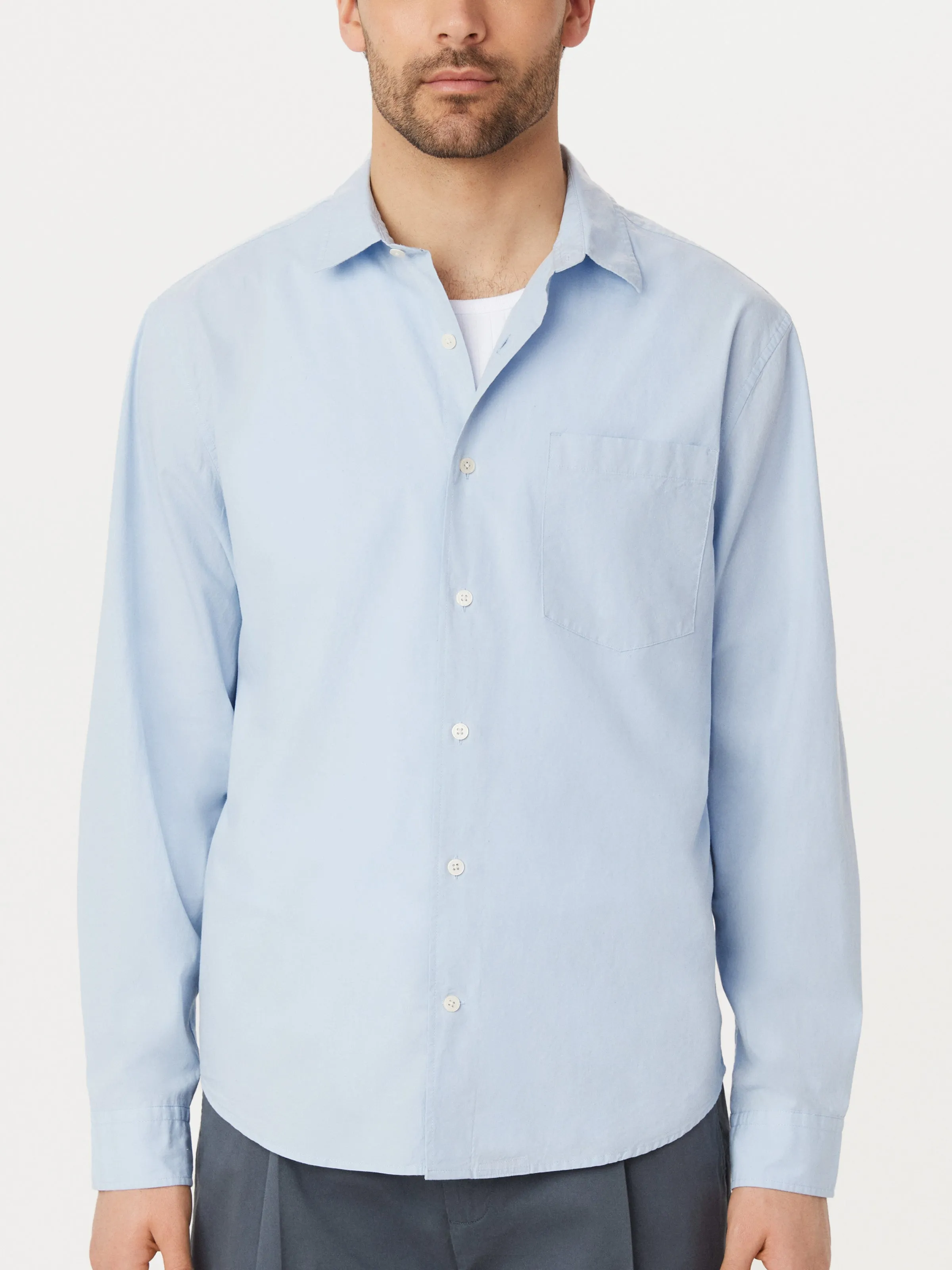 The Kapok Poplin Shirt in Blue sold by Frank & Oak product image thumbnail 4