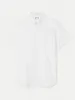 The Jasper Short Sleeve Oxford Shirt in White sold by Frank & Oak