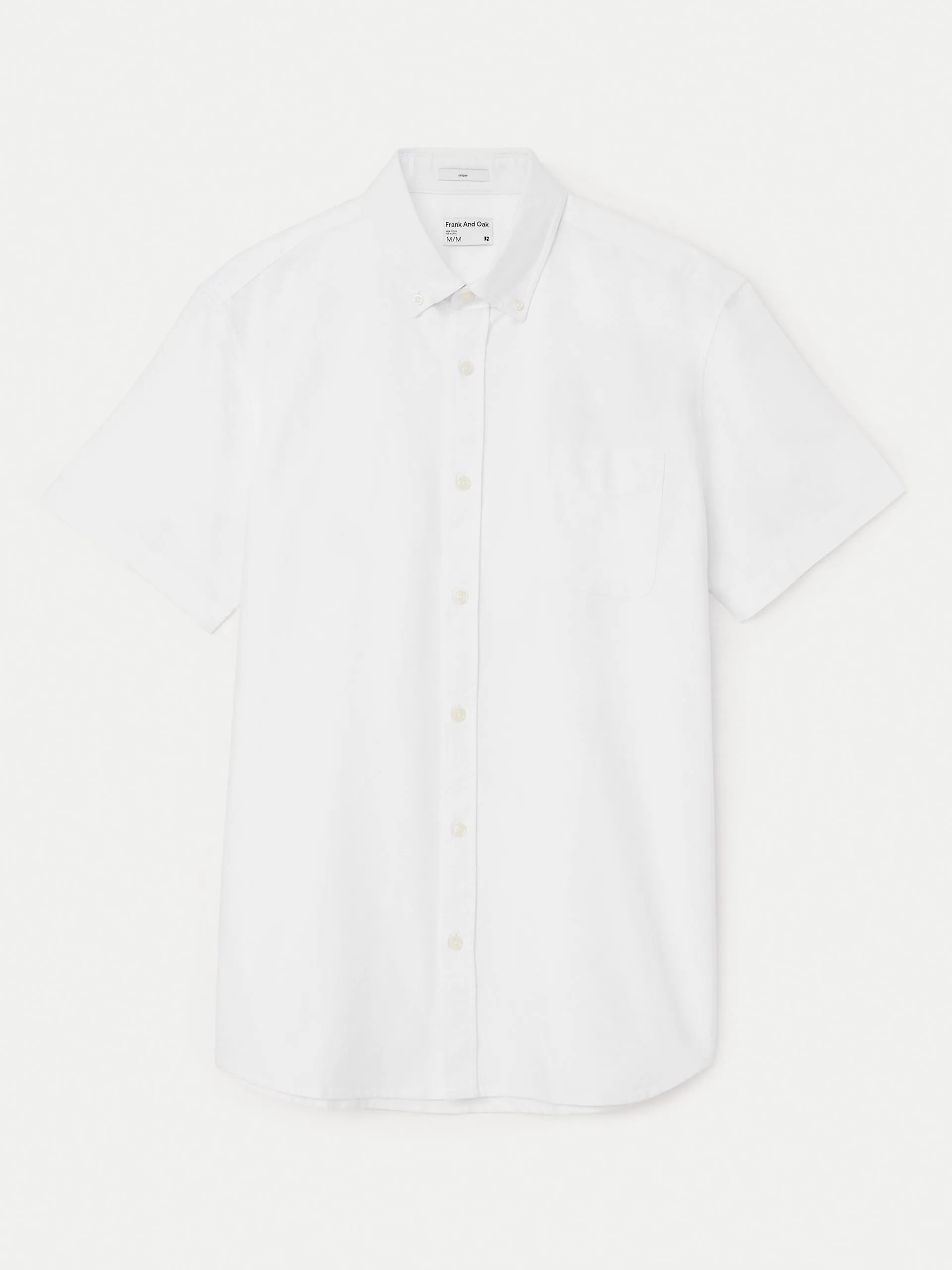 The Jasper Short Sleeve Oxford Shirt in White sold by Frank & Oak product image thumbnail 5