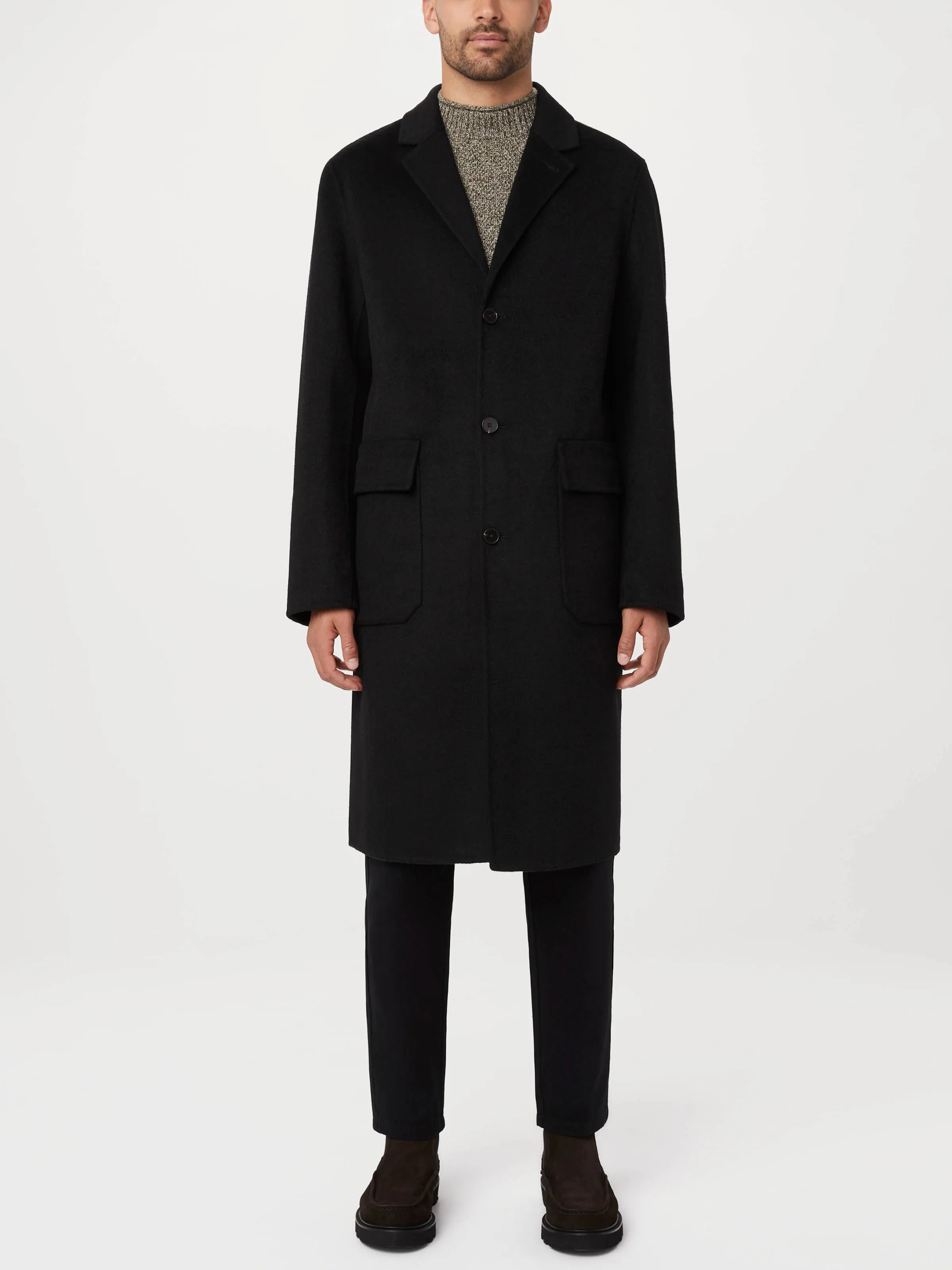The Michel Recycled Wool Topcoat in Black sold by Frank & Oak product image thumbnail 5