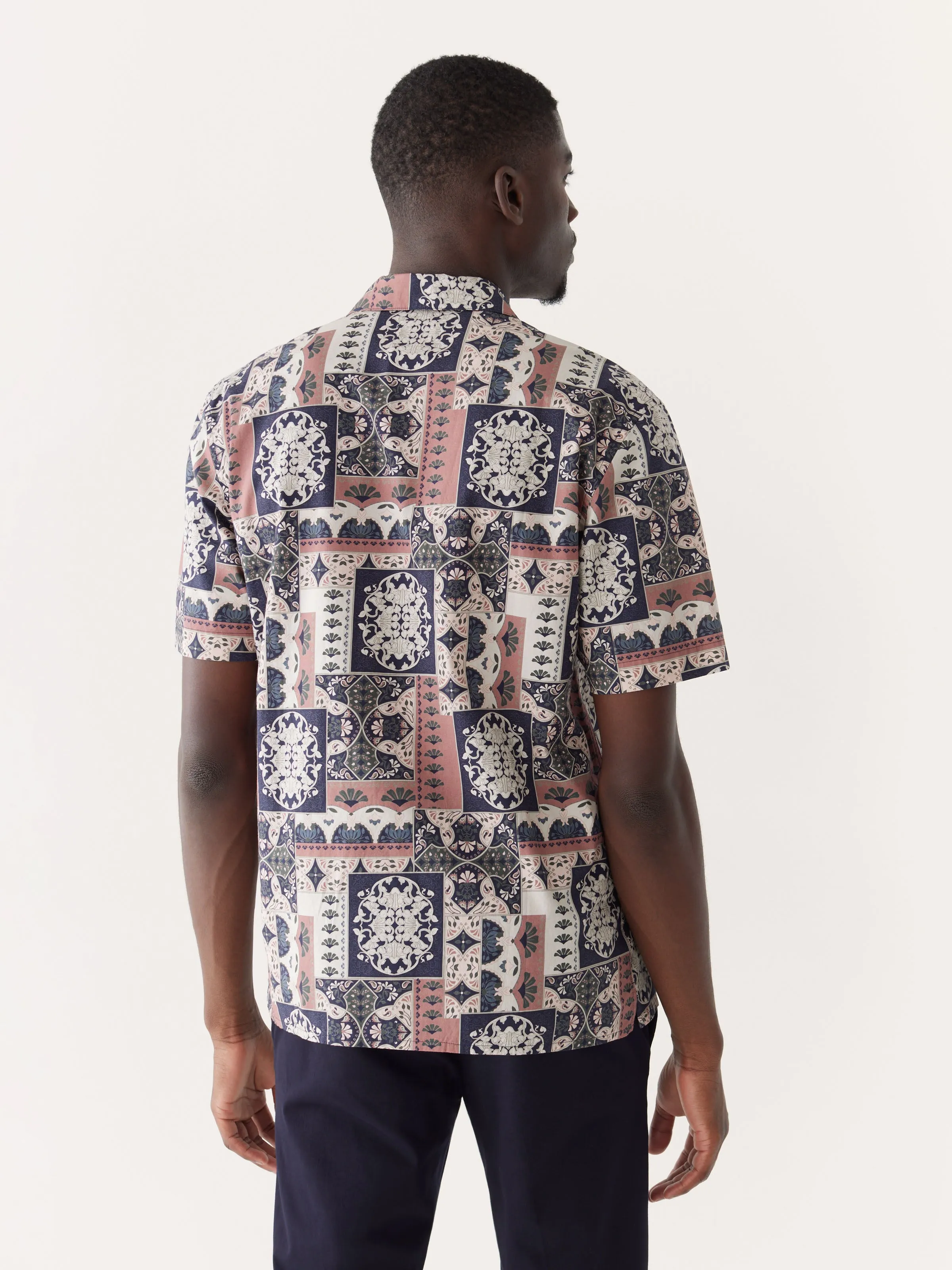 The Short-Sleeve Printed Camp Collar Shirt in Cognac sold by Frank & Oak product image thumbnail 3