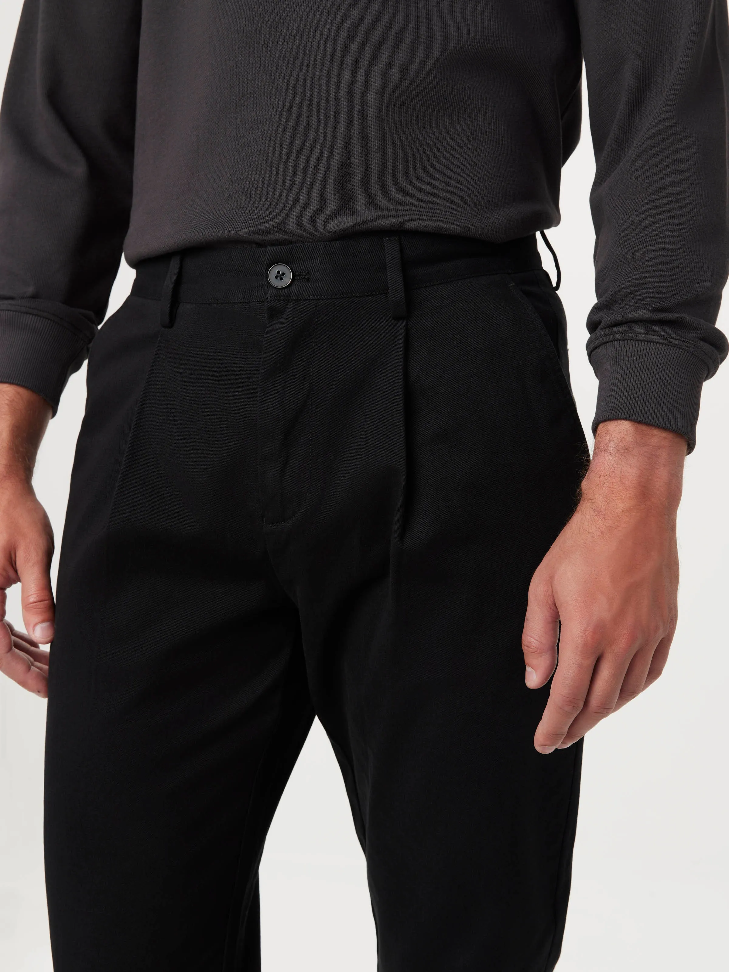 The Jamie Pleated Chino Pant in Black sold by Frank & Oak product image thumbnail 2