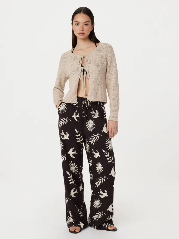 The Crochet Knit Cardigan in Light Beige sold by Frank & Oak