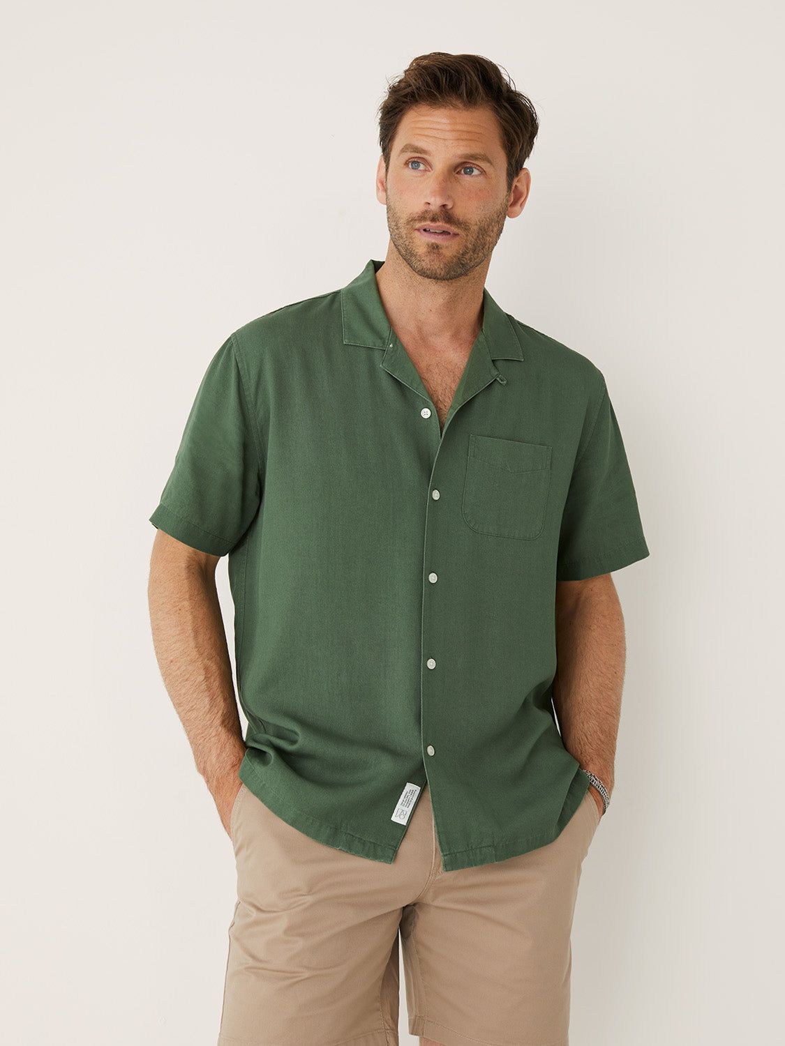 The Eco Dye Resort Shirt in Green sold by Frank & Oak product image thumbnail 3