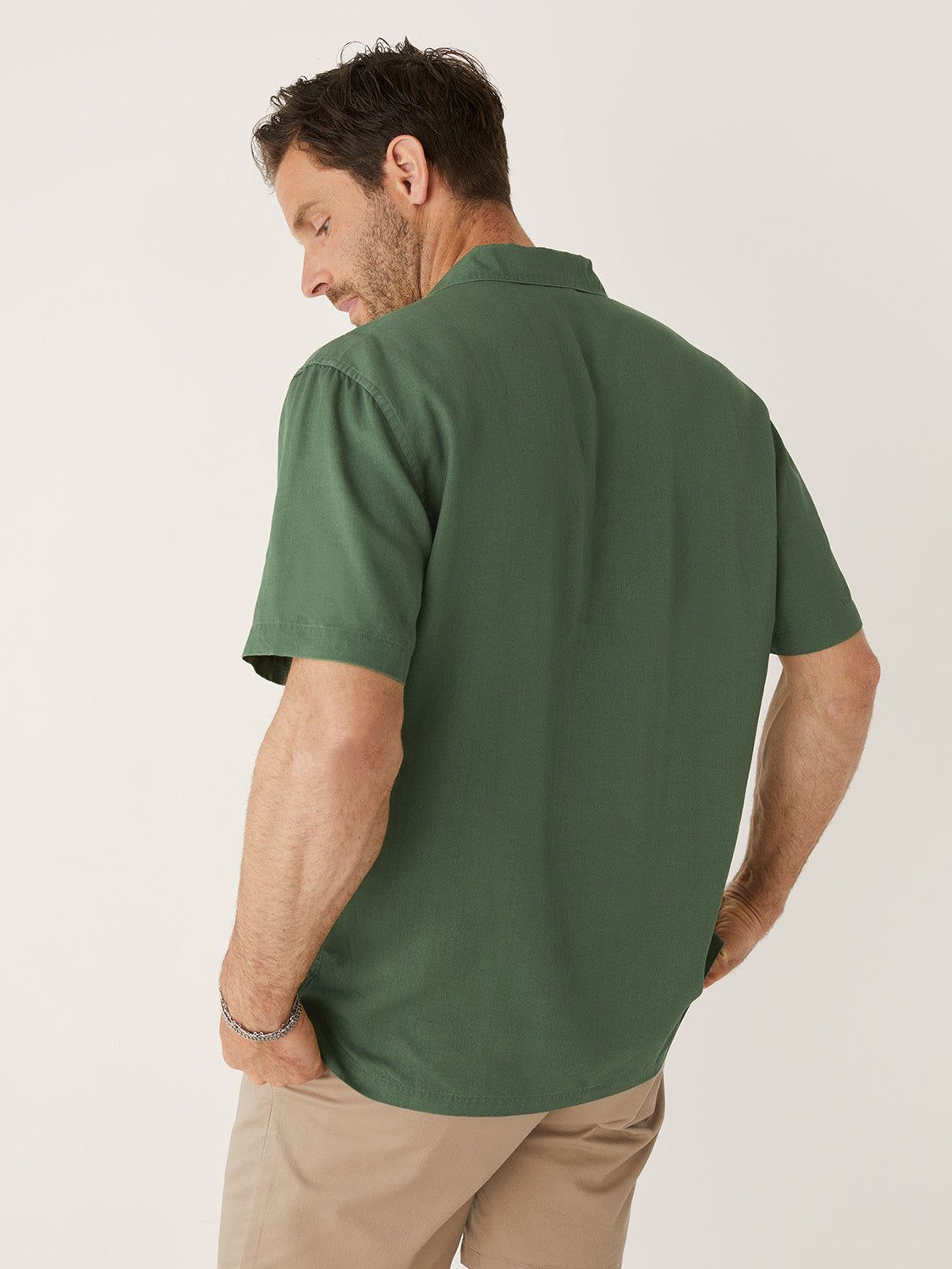 The Eco Dye Resort Shirt in Green sold by Frank & Oak product image thumbnail 4