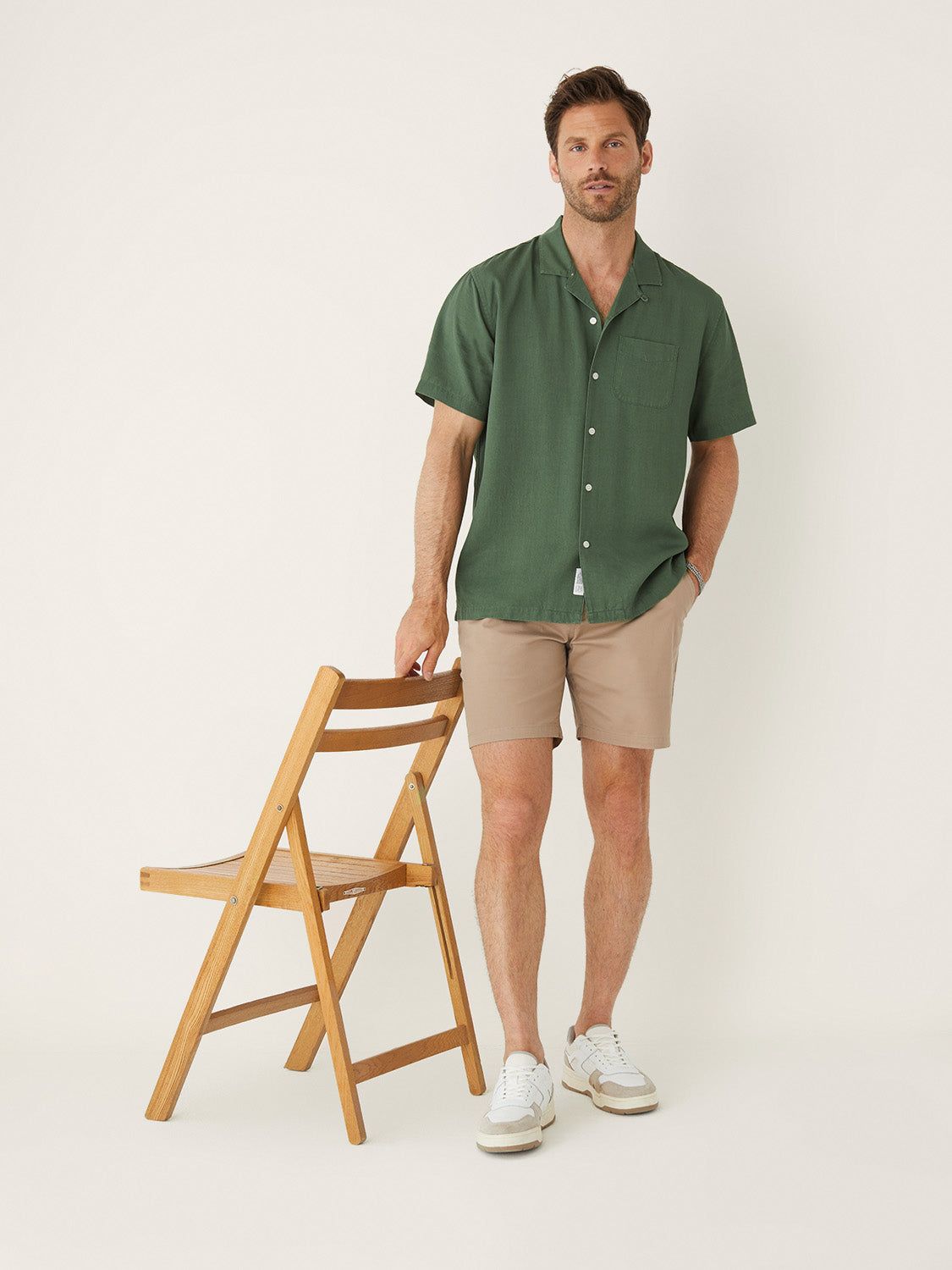 The Eco Dye Resort Shirt in Green sold by Frank & Oak product image thumbnail 5
