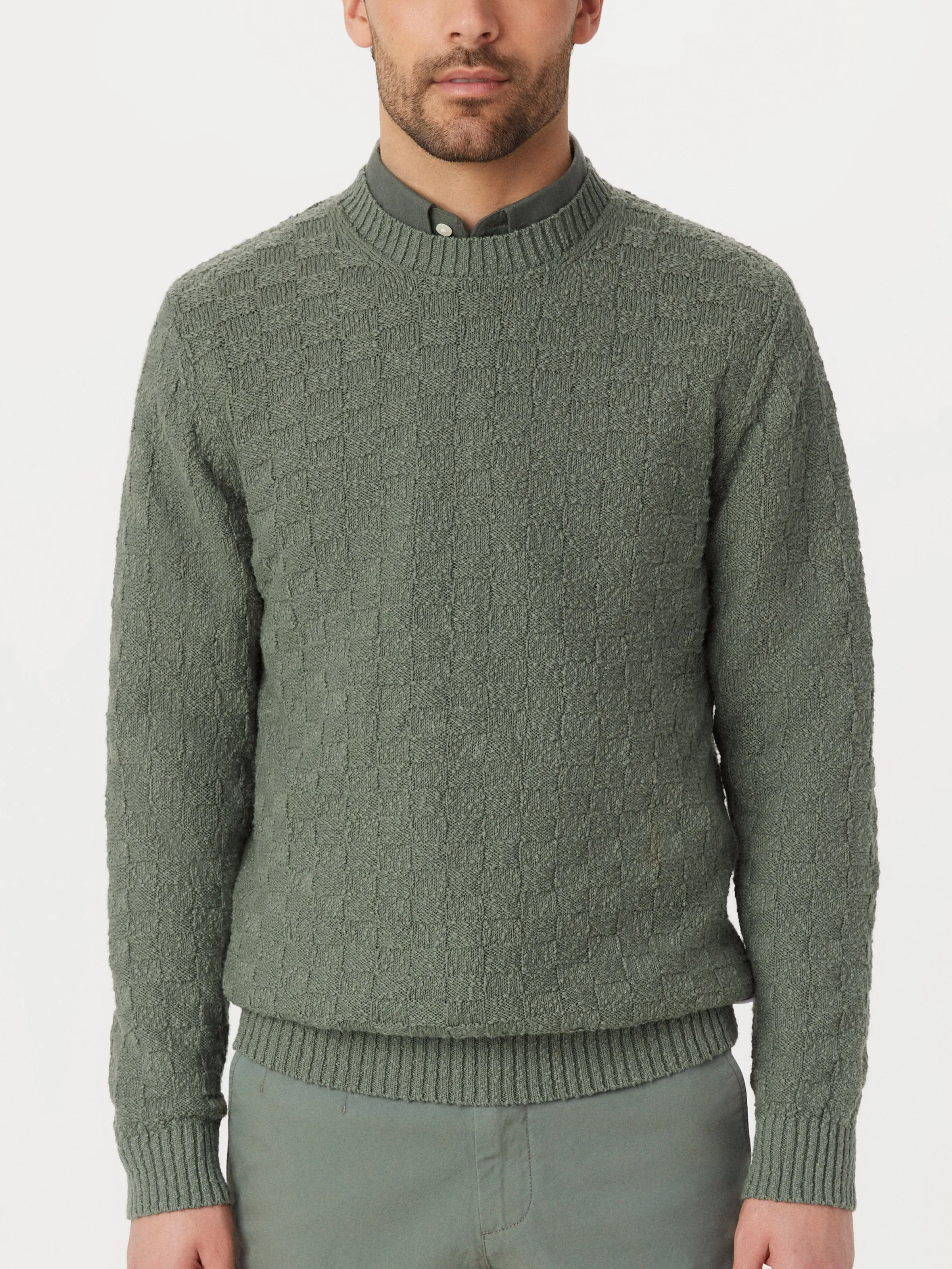 The Basketweave Sweater in Agave sold by Frank & Oak product image thumbnail 3