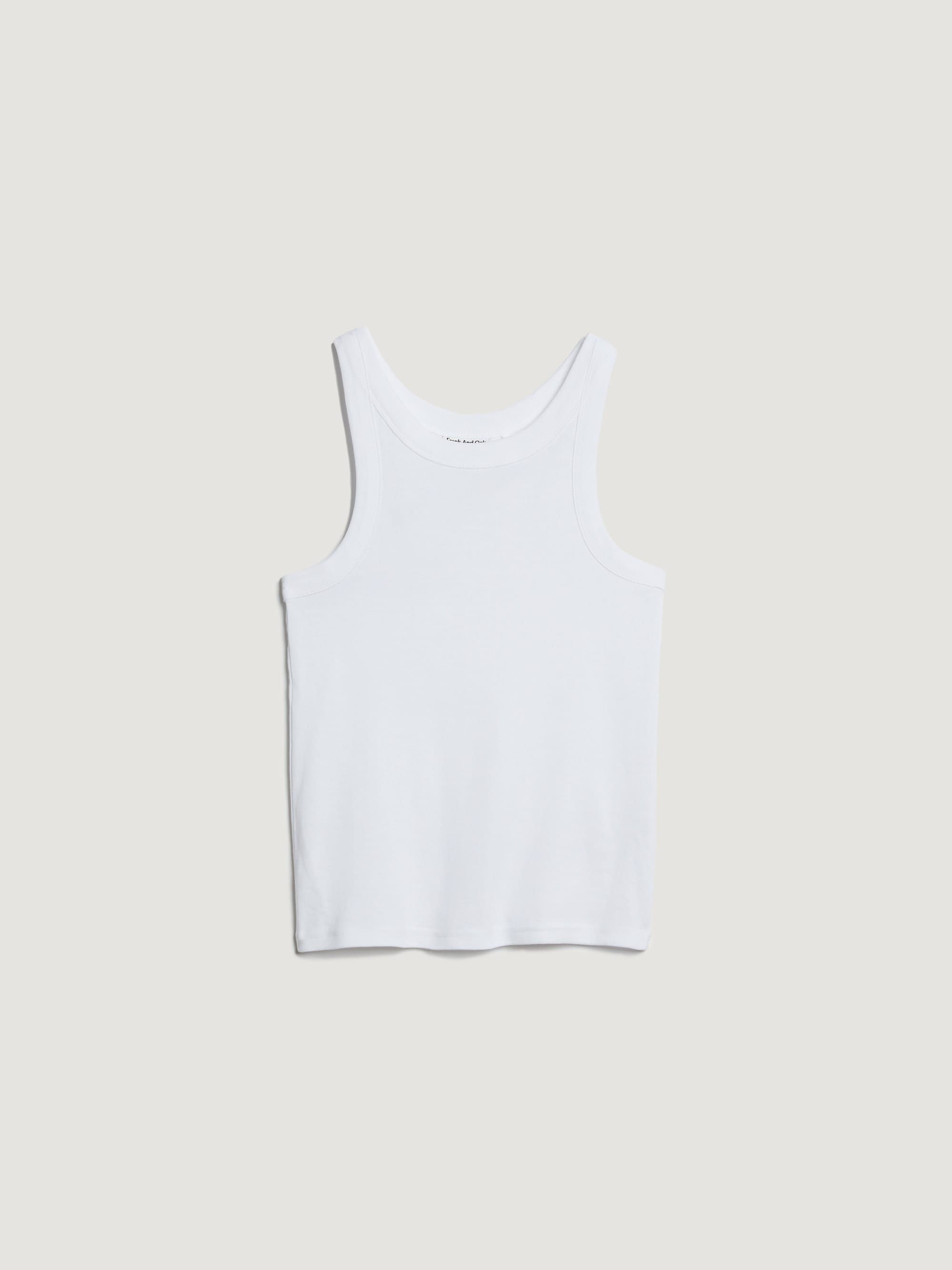 The Organic Cotton Rib Tank in Bright White sold by Frank & Oak product image thumbnail 6