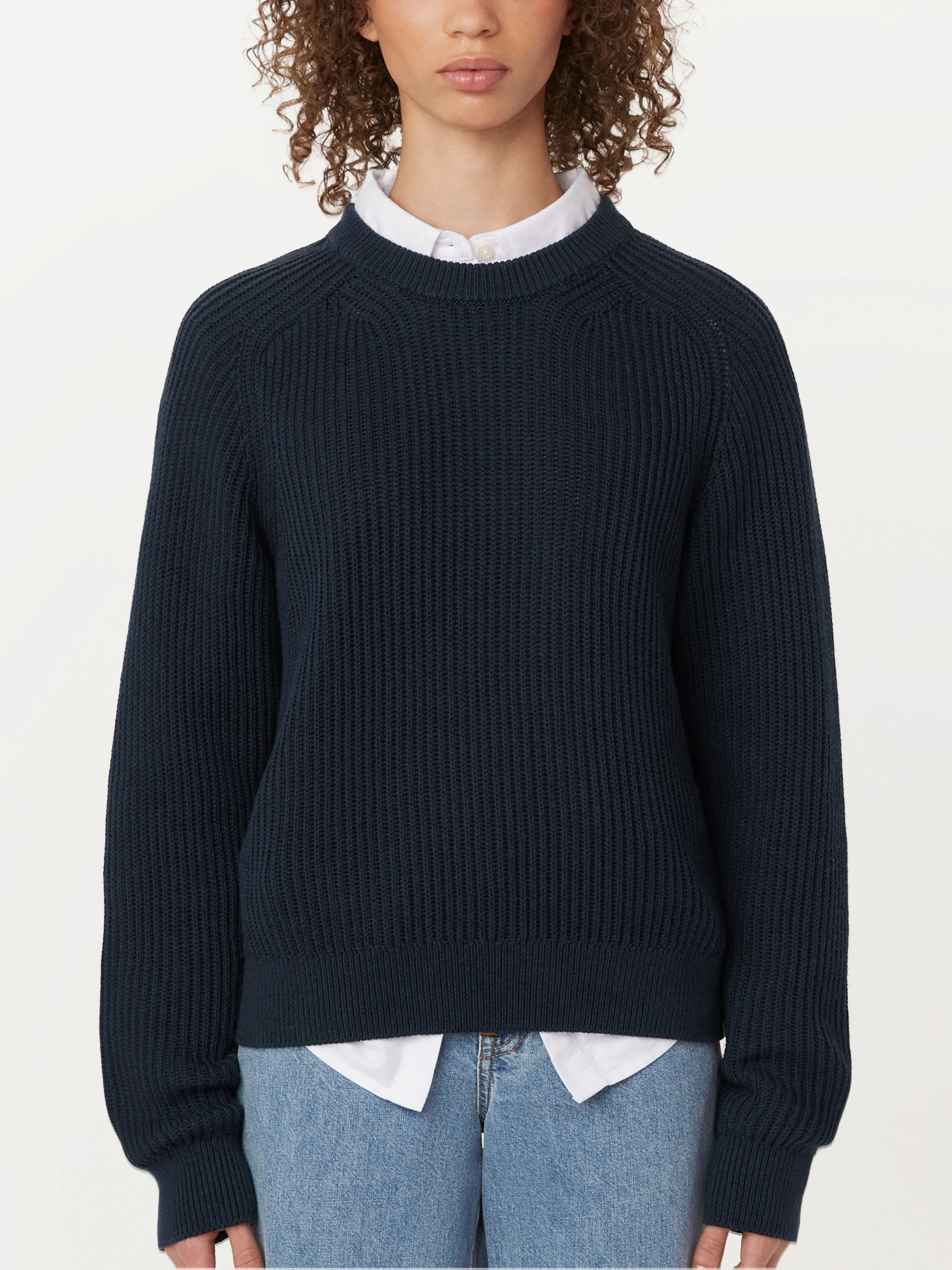 The SeaCell™ Boxy Sweater in Space Blue sold by Frank & Oak product image thumbnail 3