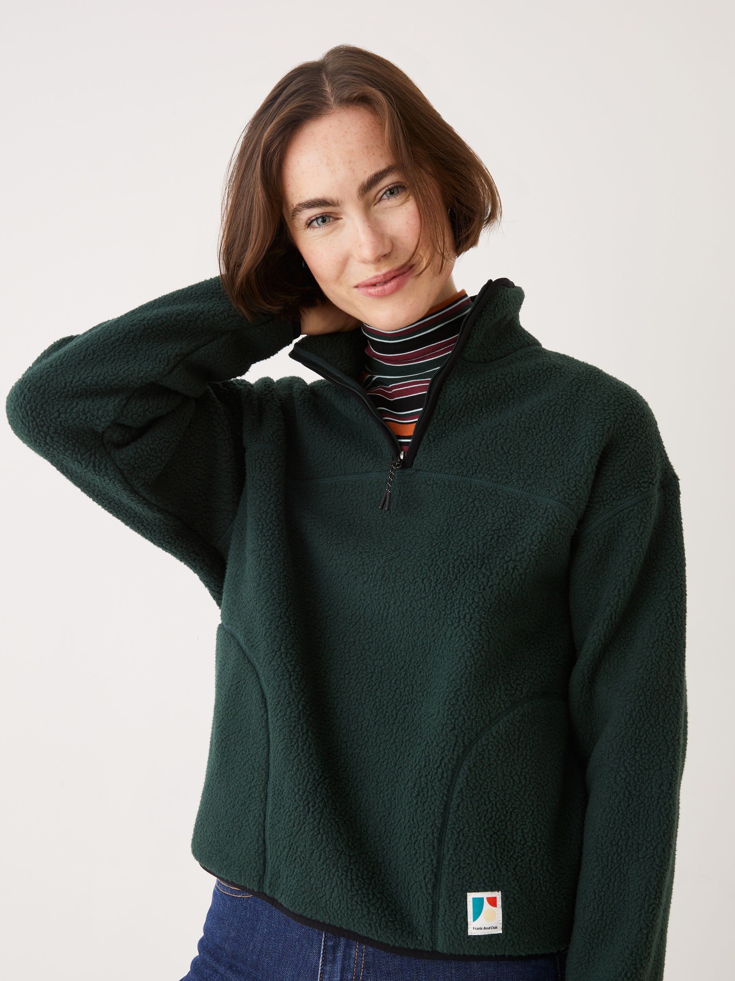 The Polar Fleece Pullover in Scarab sold by Frank & Oak product image thumbnail 4