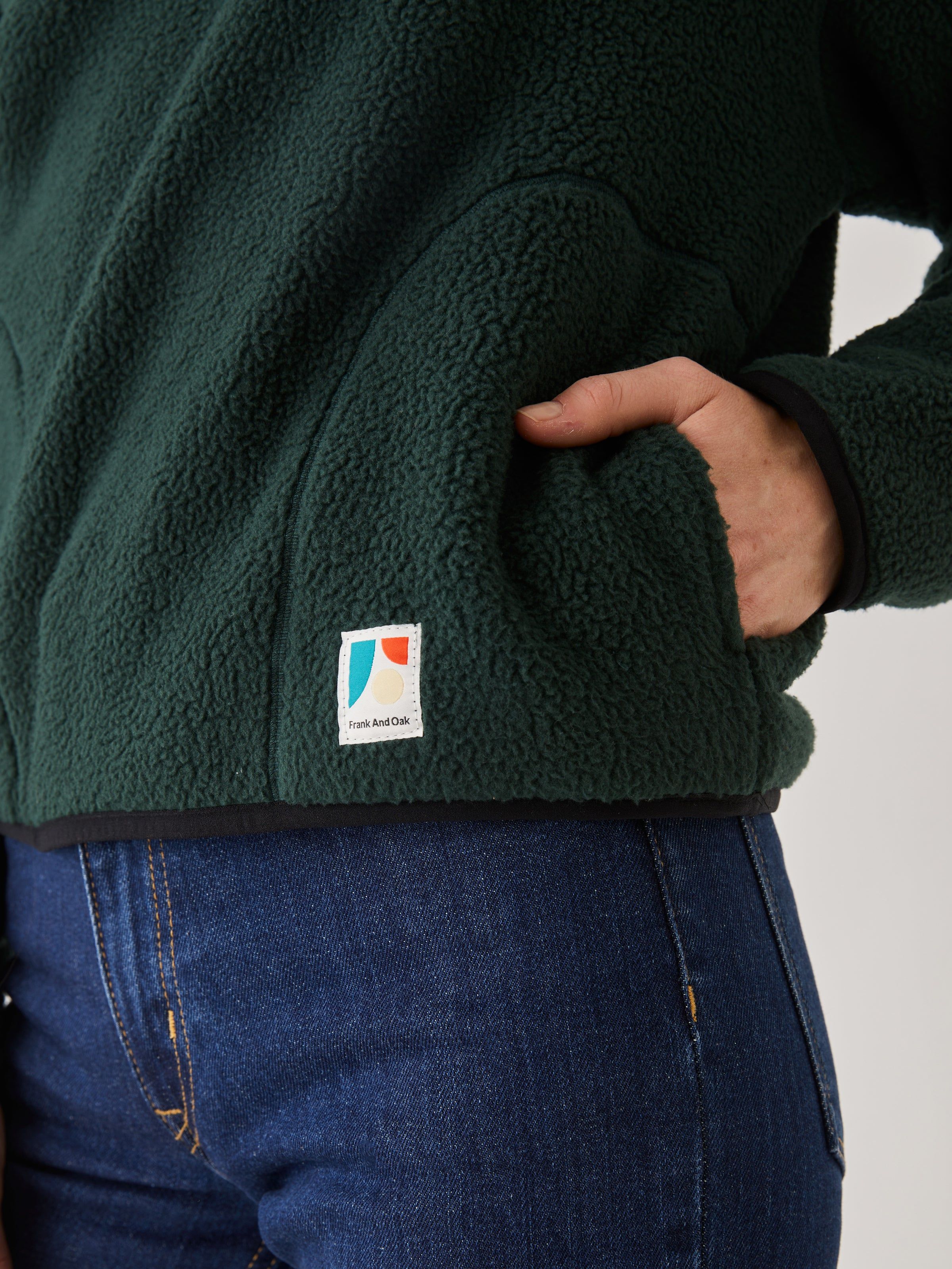 The Polar Fleece Pullover in Scarab sold by Frank & Oak product image thumbnail 3