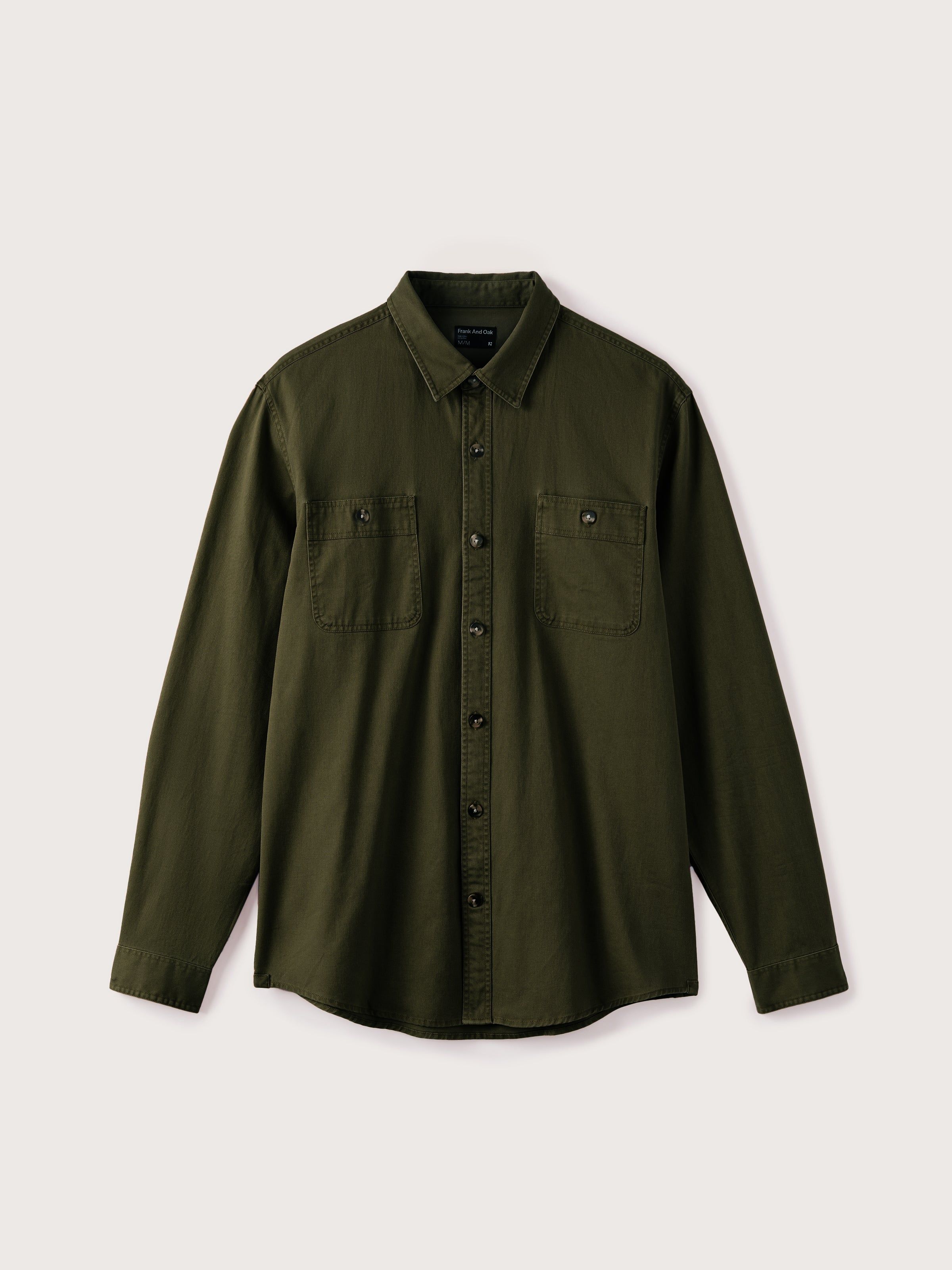The Washed Twill Worker Shirt in Rosin sold by Frank & Oak product image thumbnail 4