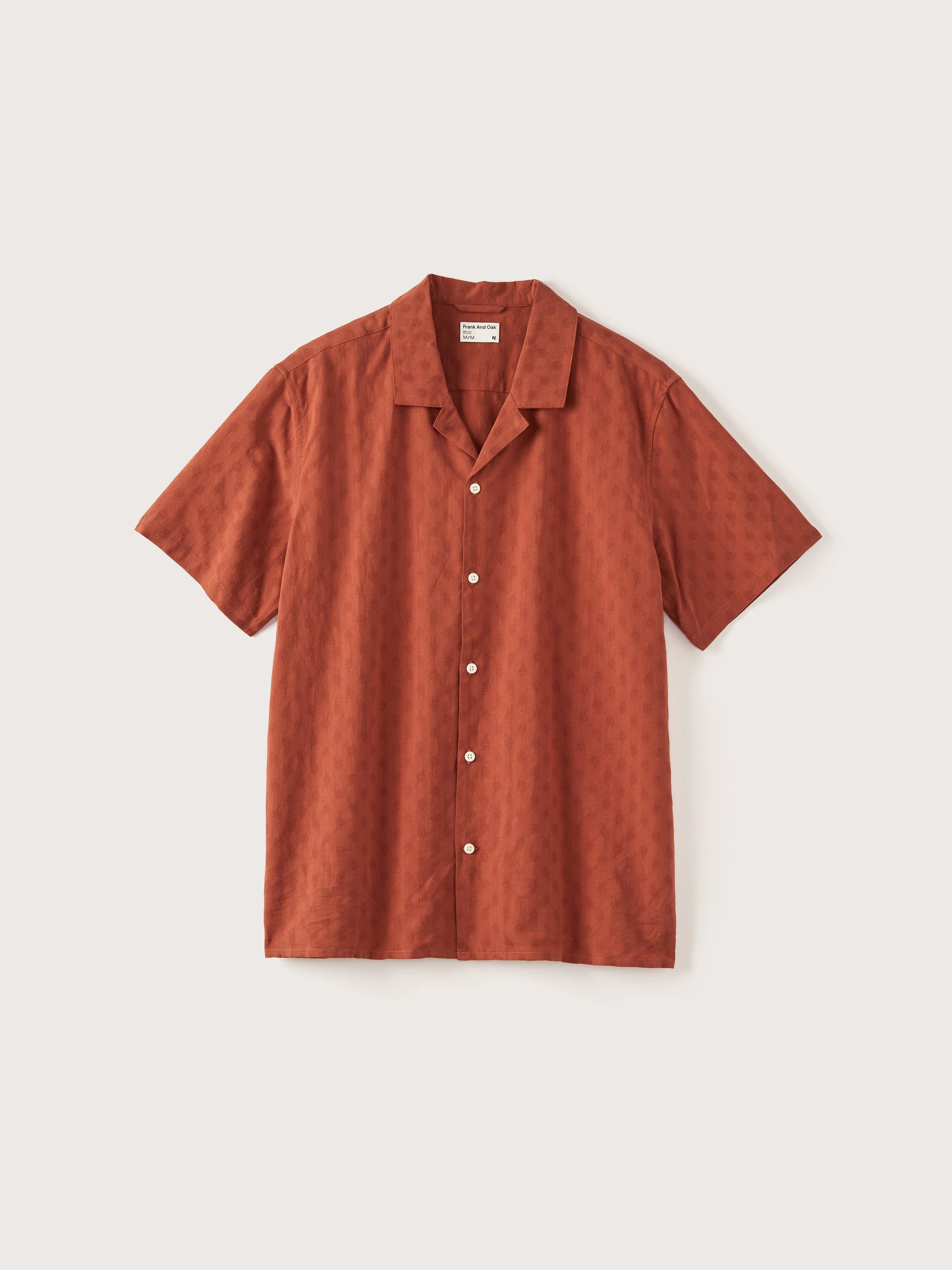 The Camp Collar Resort Shirt in Orange sold by Frank & Oak product image thumbnail 7