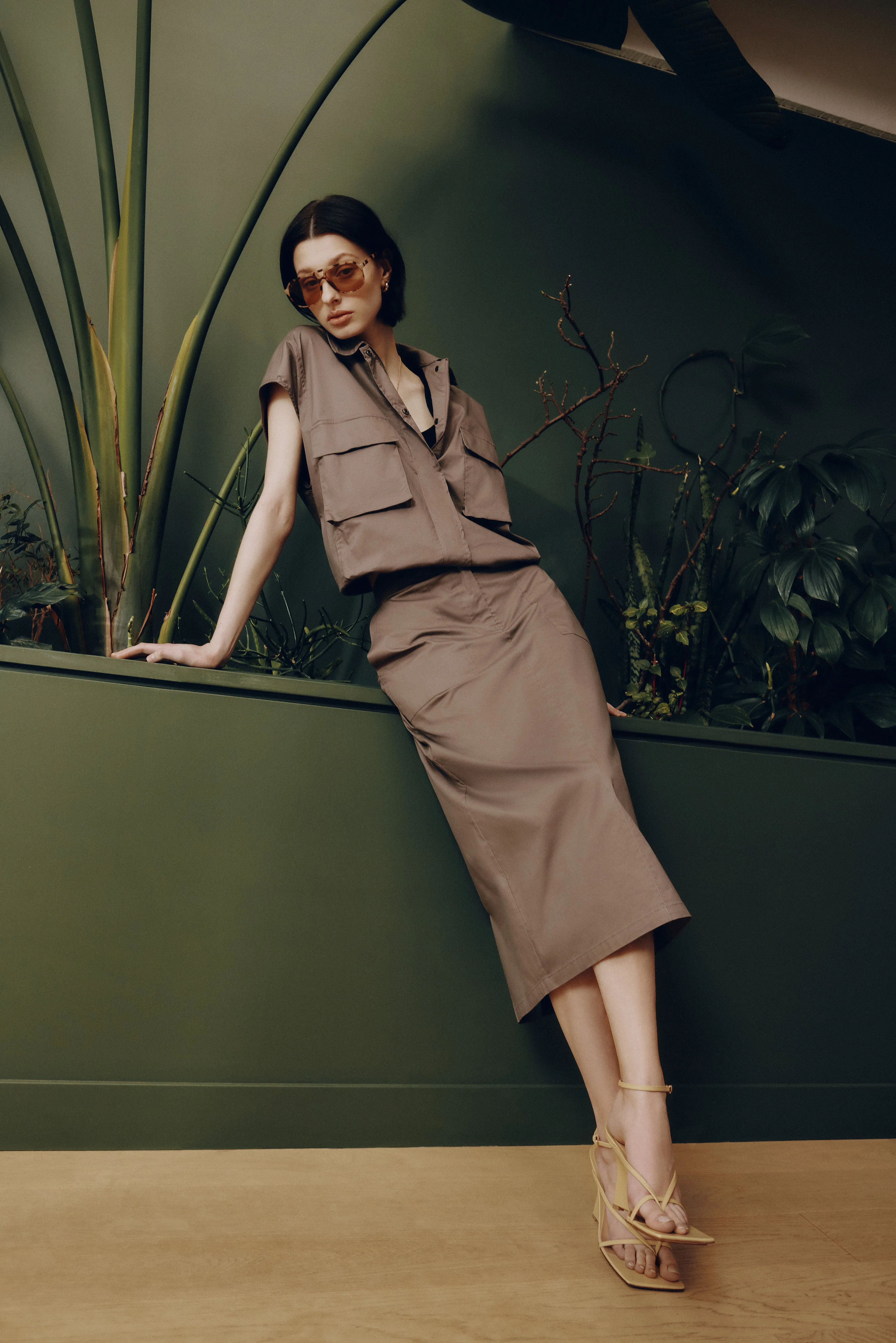 The Parachute Maxi Skirt in Pink Clay sold by Frank & Oak product image thumbnail 2