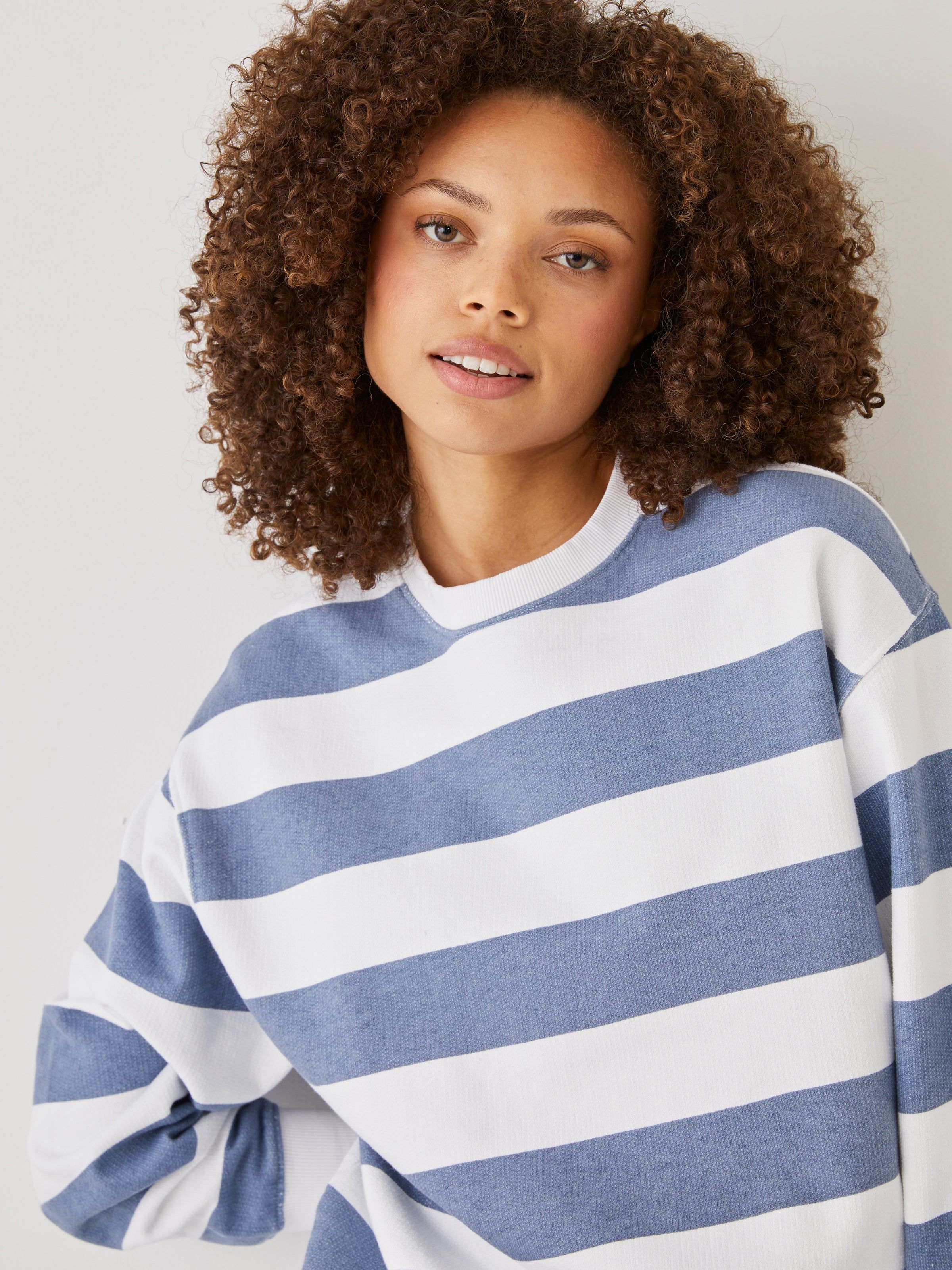 The Oversized French Terry Crewneck in Blue sold by Frank & Oak product image thumbnail 2