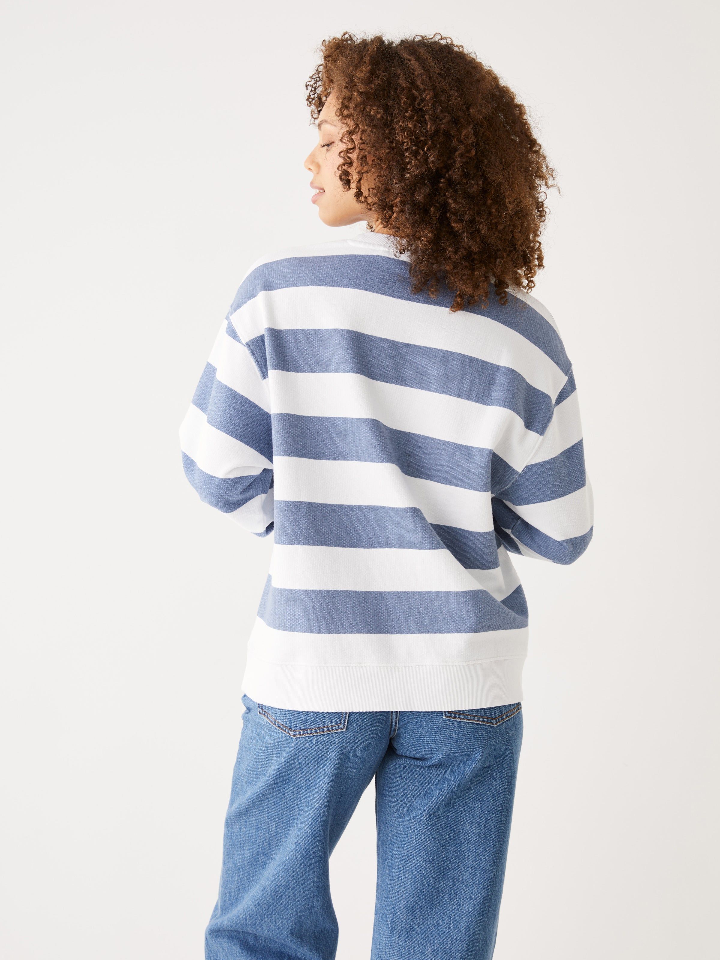The Oversized French Terry Crewneck in Blue sold by Frank & Oak product image thumbnail 5