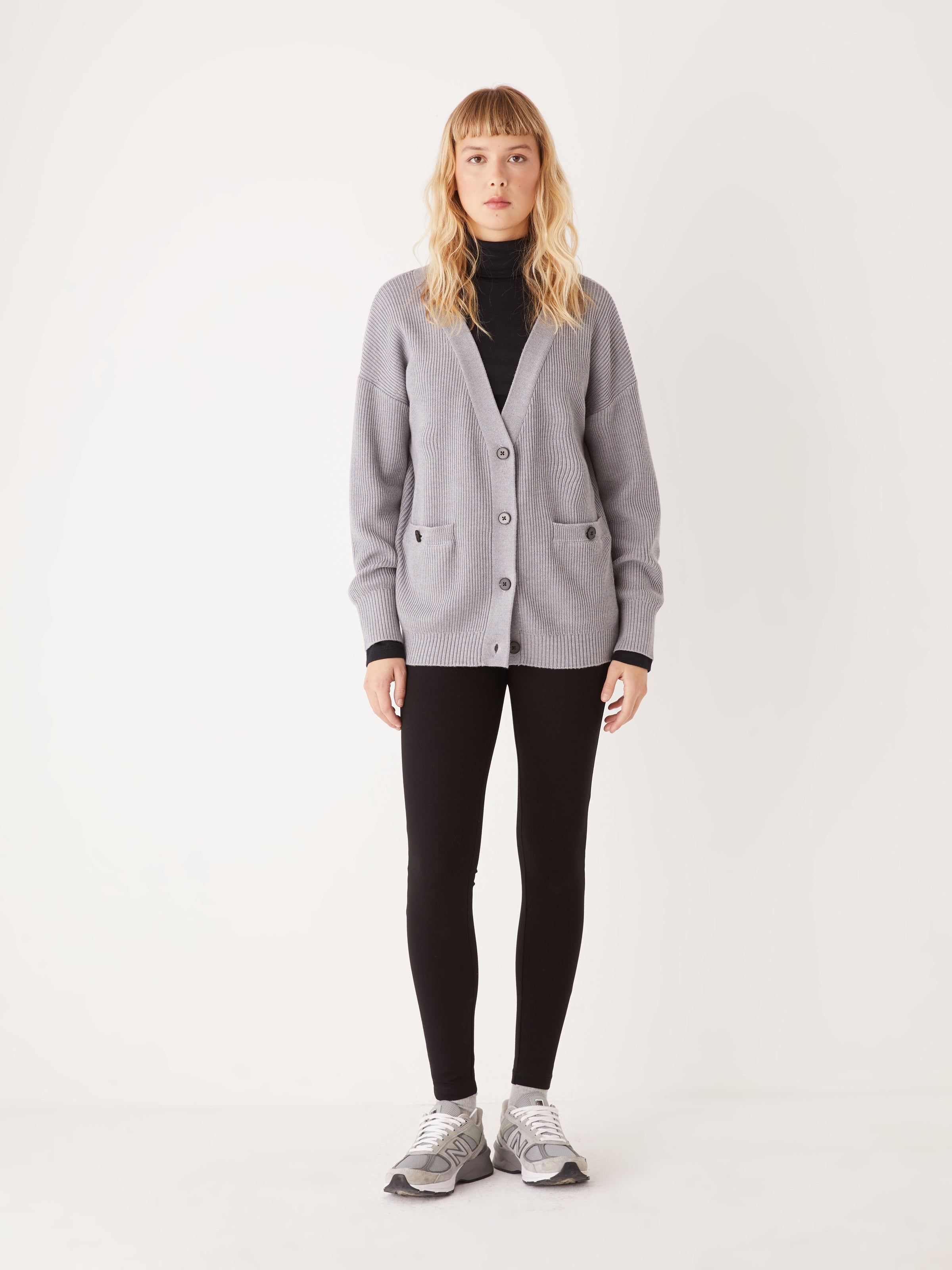 The Merino Wool Cardigan in Grey sold by Frank & Oak product image thumbnail 4