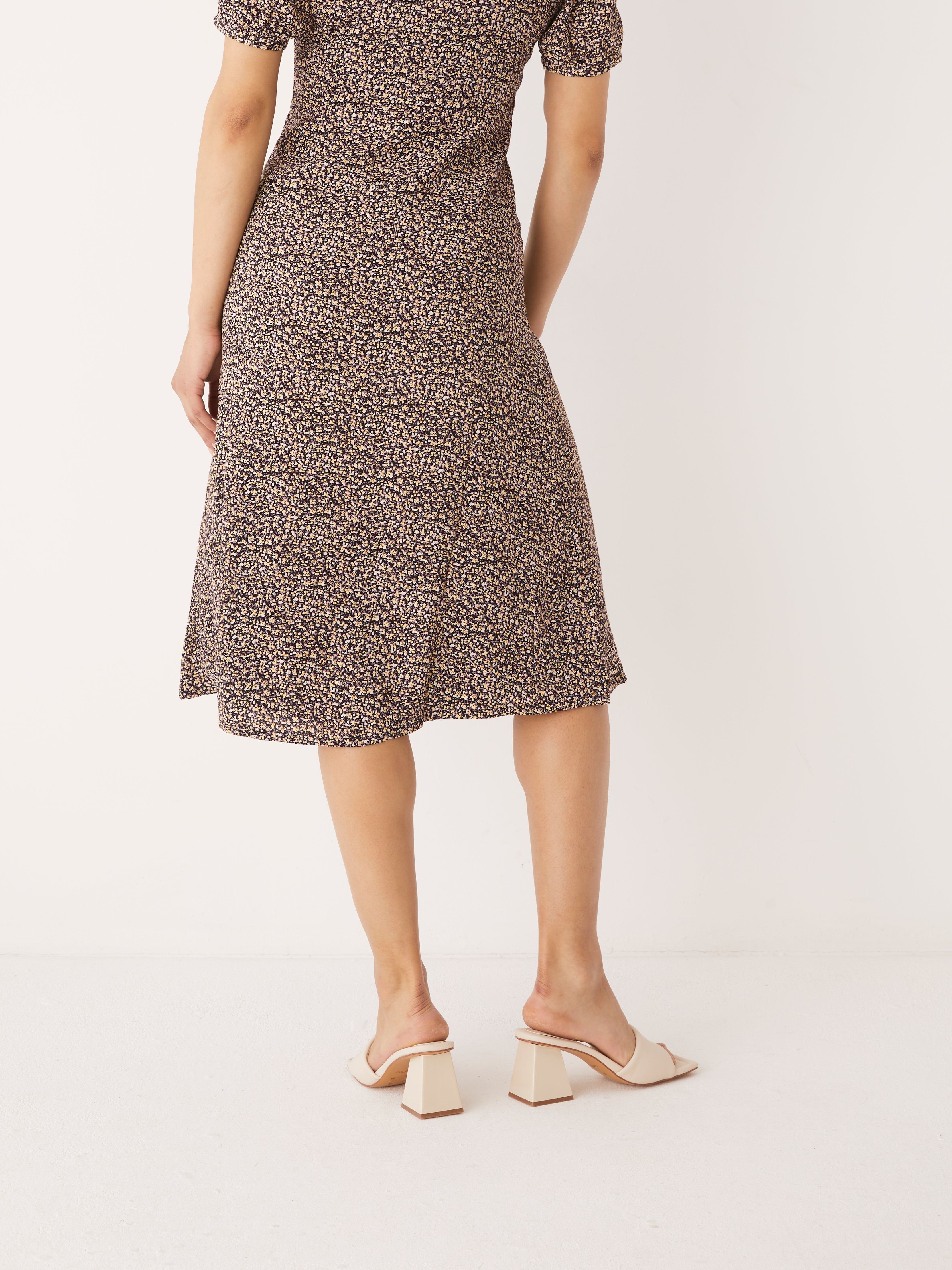 The Short Sleeve Printed Dress in Black sold by Frank & Oak product image thumbnail 4