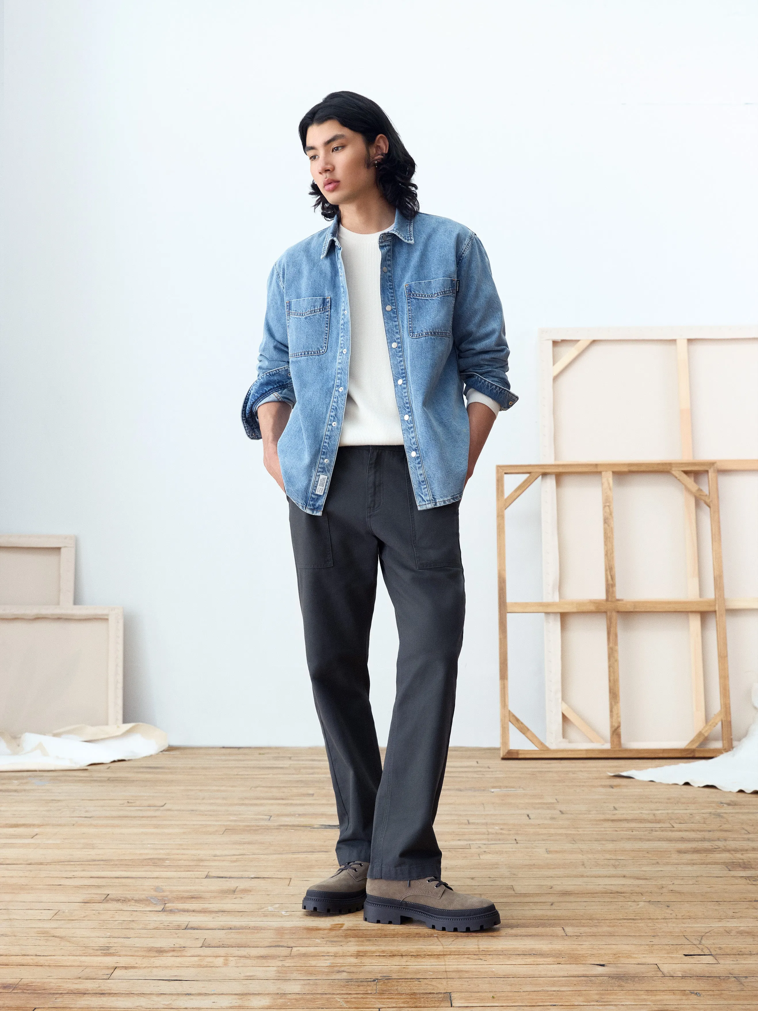 The Joey Fatigue Pant in Dark Grey sold by Frank & Oak product image thumbnail 2