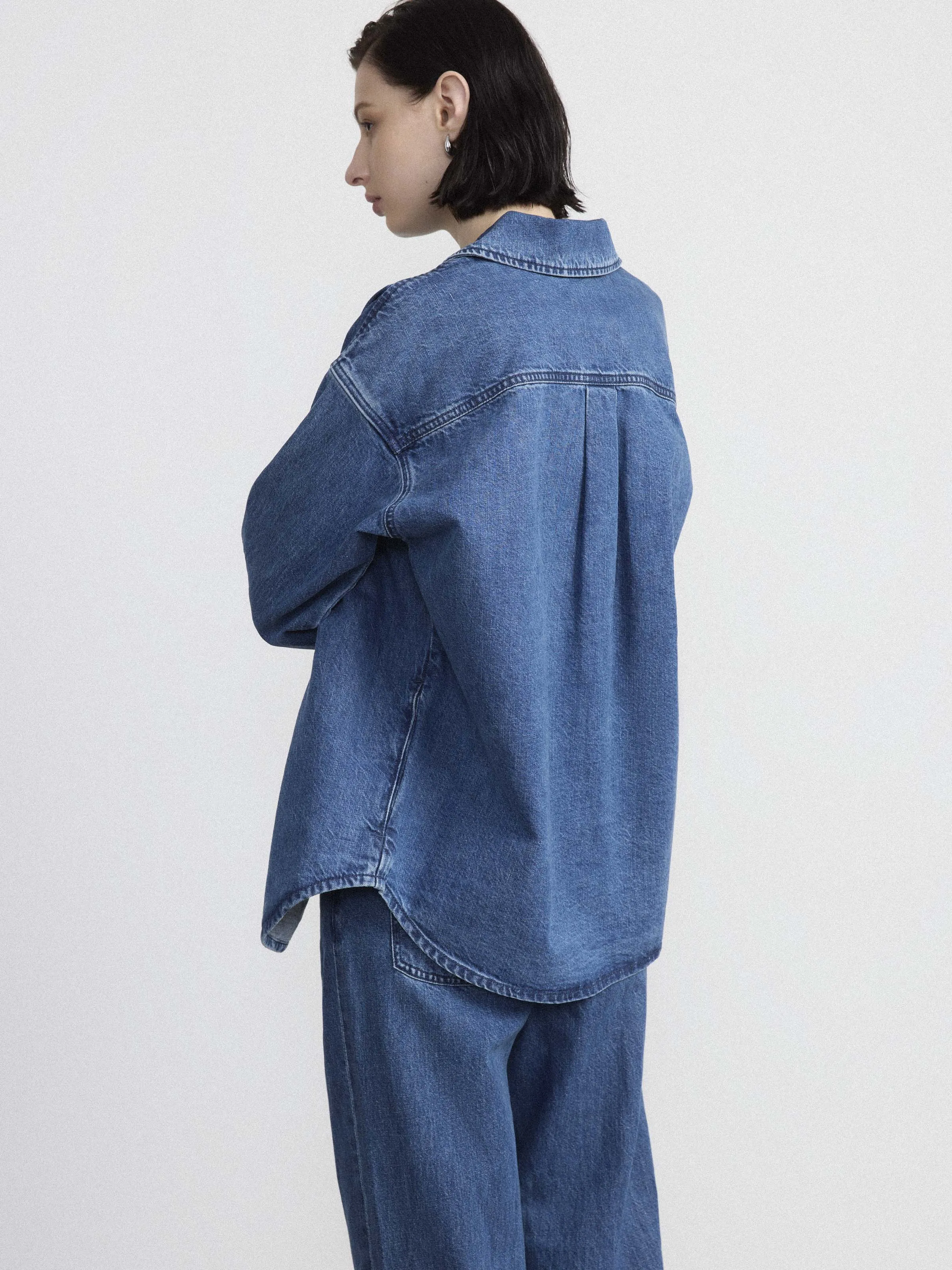 The Denim Overshirt in Medium Blue sold by Frank & Oak product image thumbnail 3