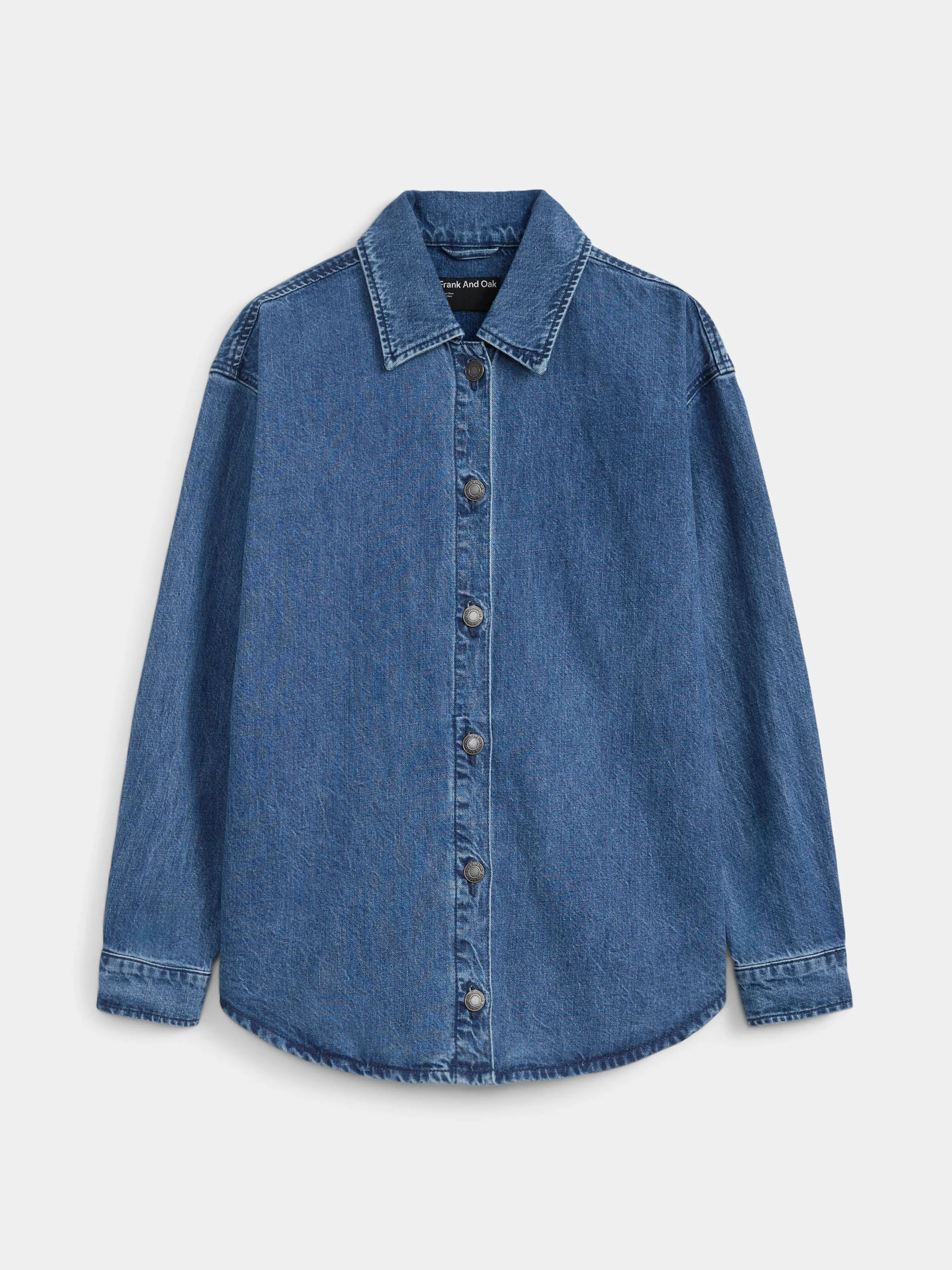 The Denim Overshirt in Medium Blue sold by Frank & Oak product image thumbnail 5