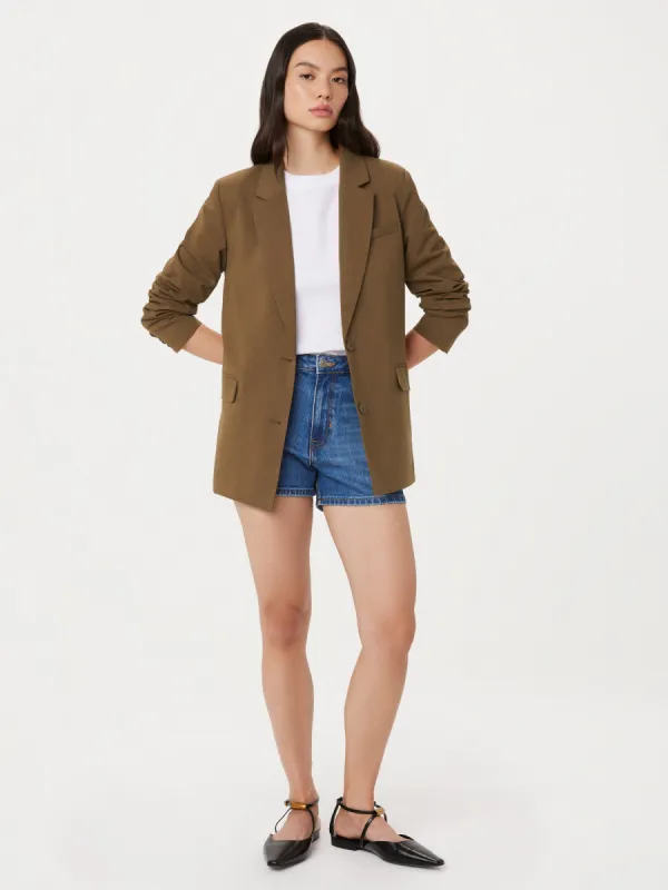 The Relaxed Single Breasted Blazer in Sepia sold by Frank & Oak