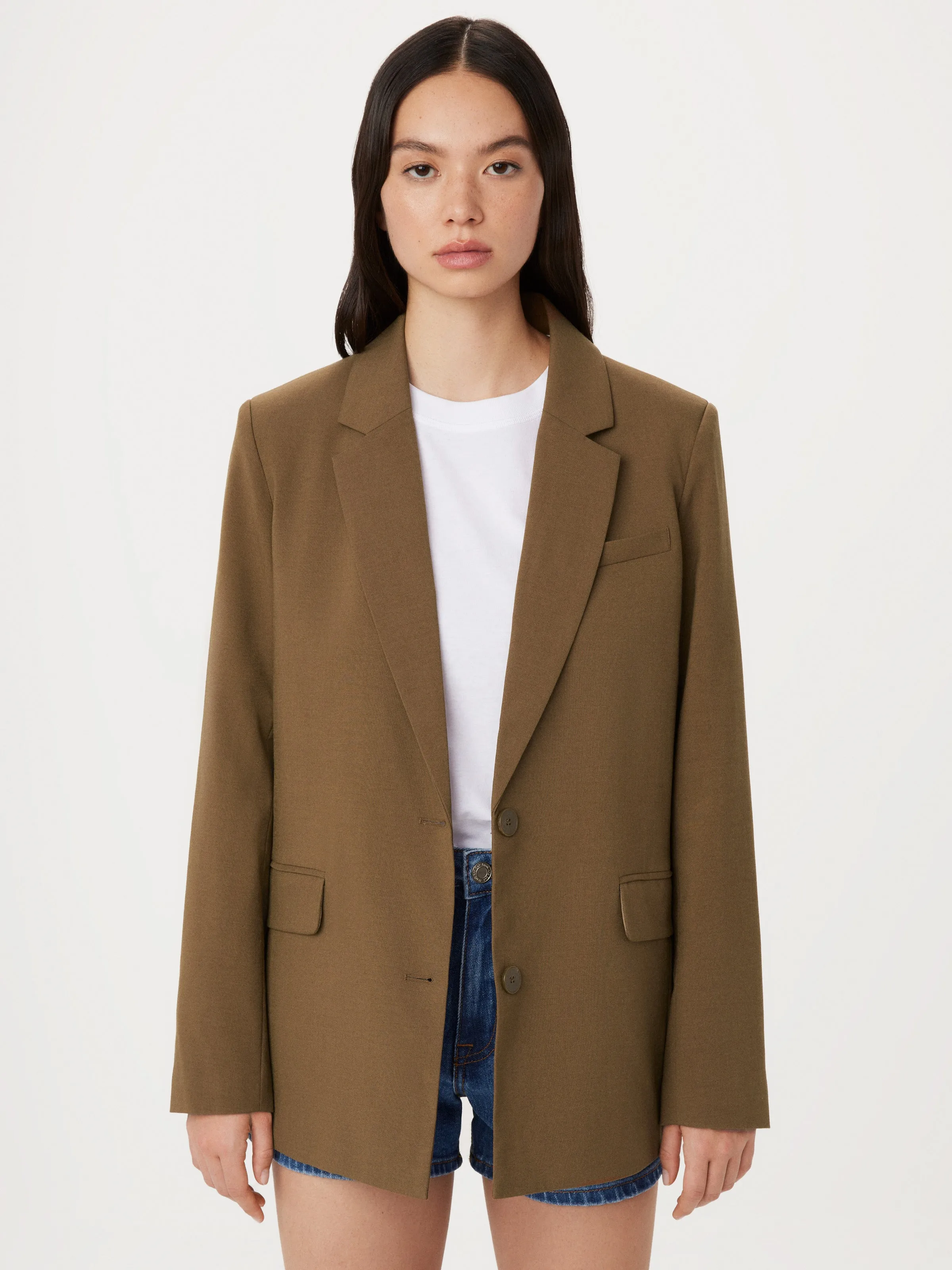 The Relaxed Single Breasted Blazer in Sepia sold by Frank & Oak product image thumbnail 2