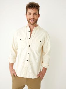 The Corduroy Shirt in White sold by Frank & Oak