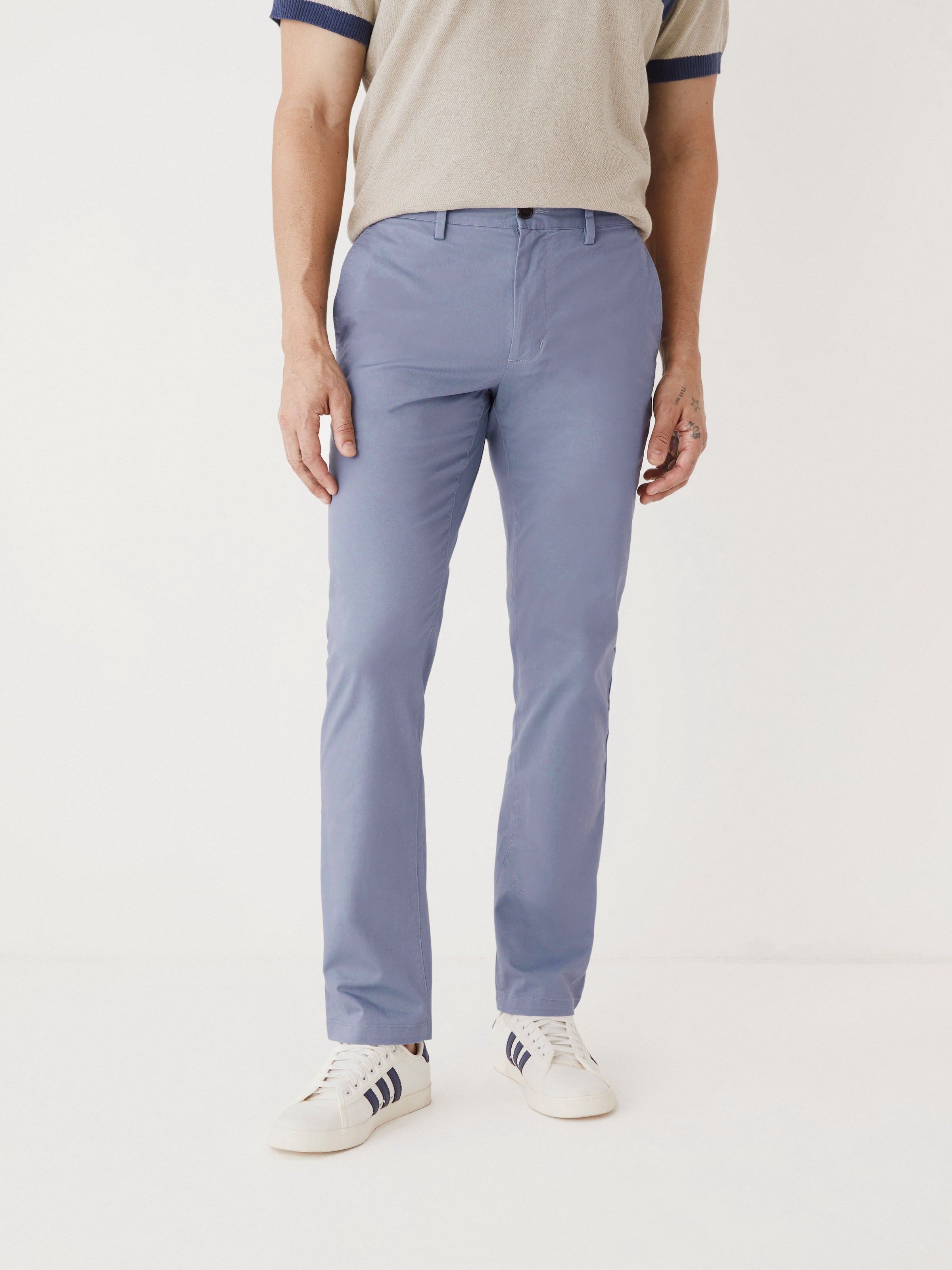 The Brunswick Slim Fit Chino Pant in Steel Blue sold by Frank & Oak