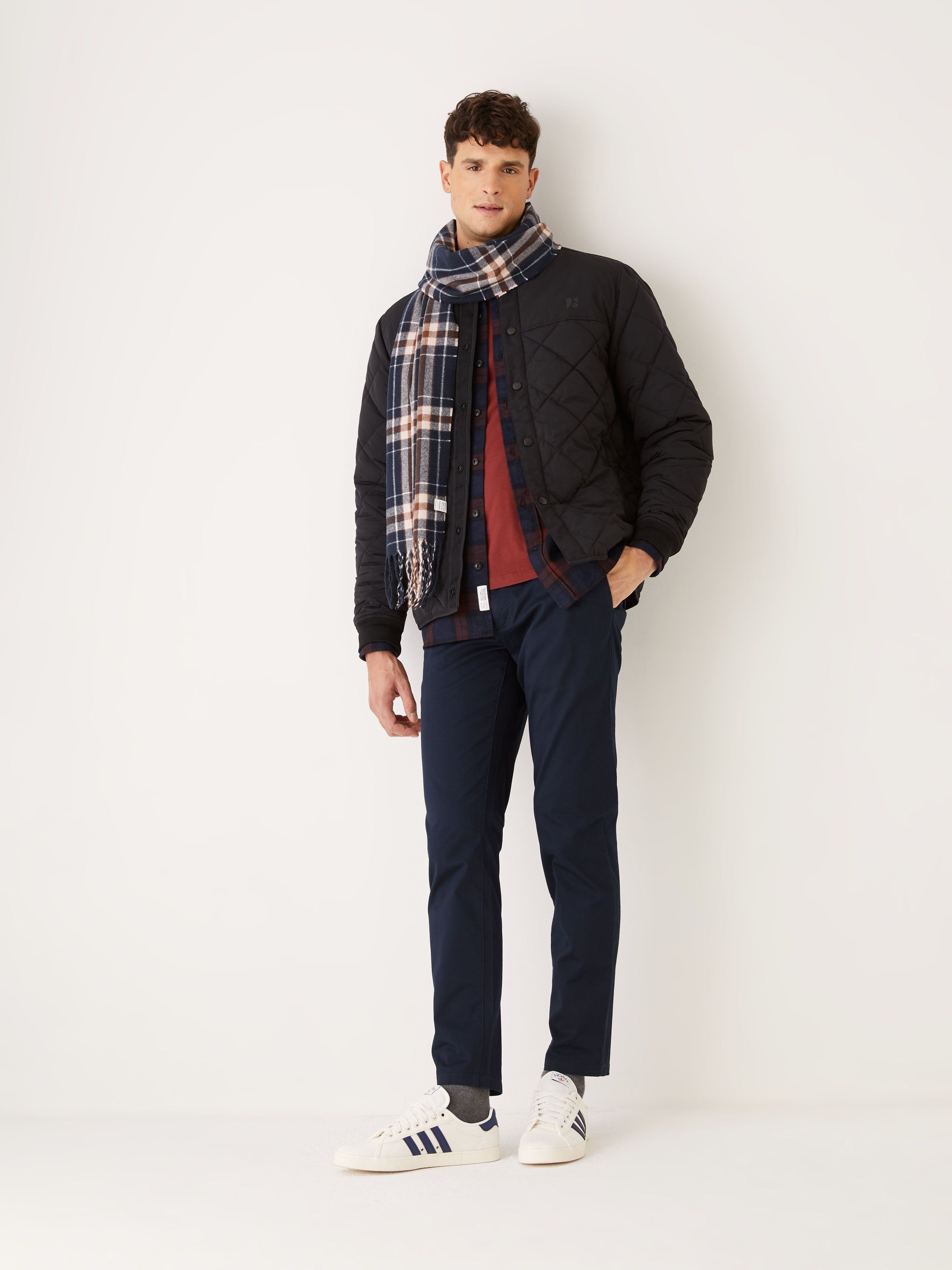 The Skyline Reversible Collared Jacket in Black sold by Frank & Oak