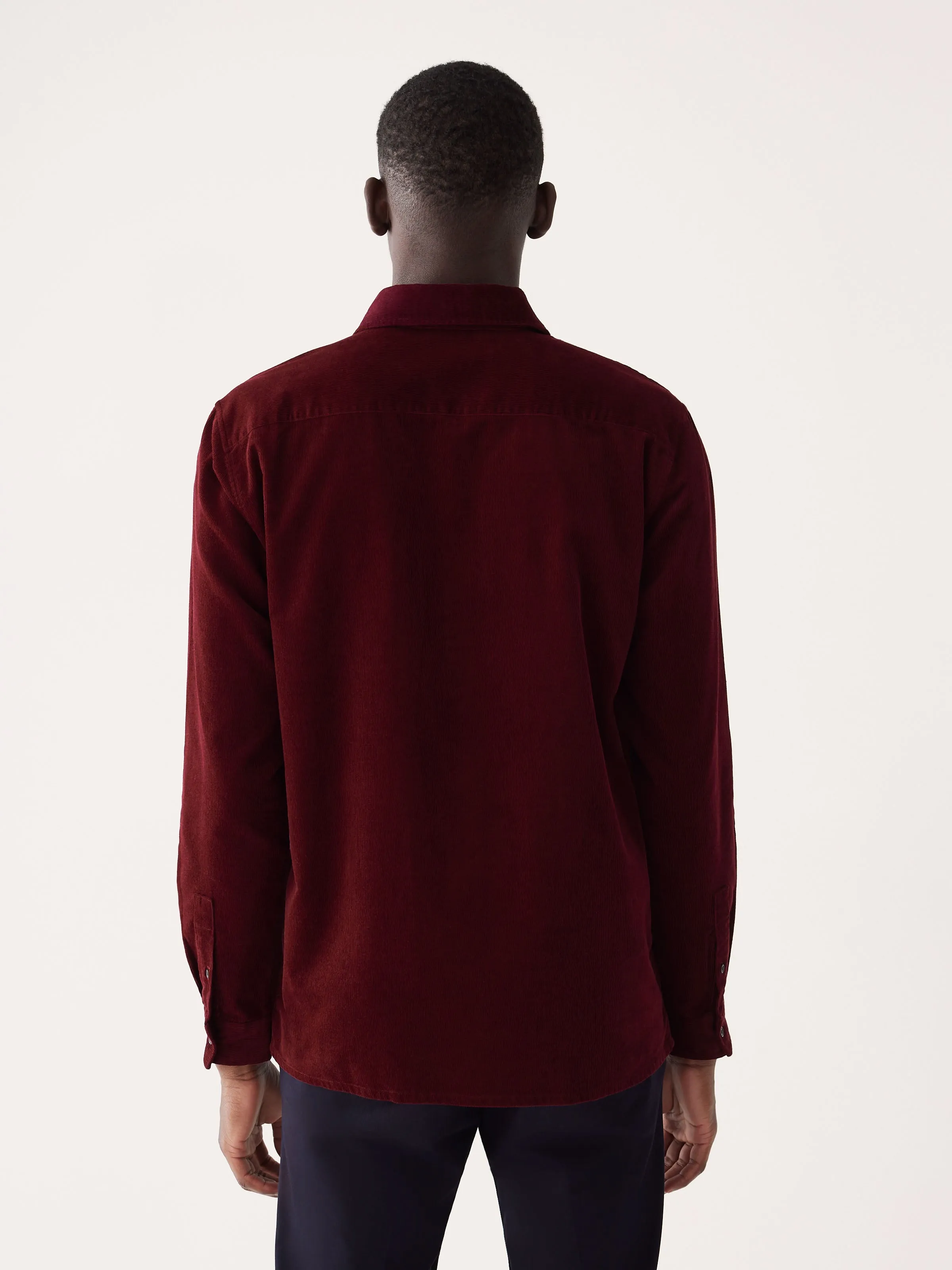 The Boxy Corduroy Shirt in Wine Red sold by Frank & Oak product image thumbnail 3