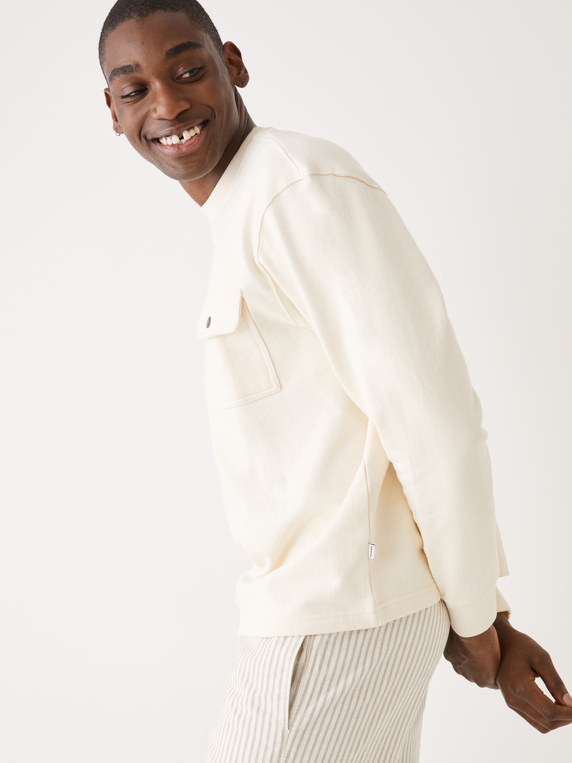 The French Terry Crewneck in White sold by Frank & Oak product image thumbnail 7