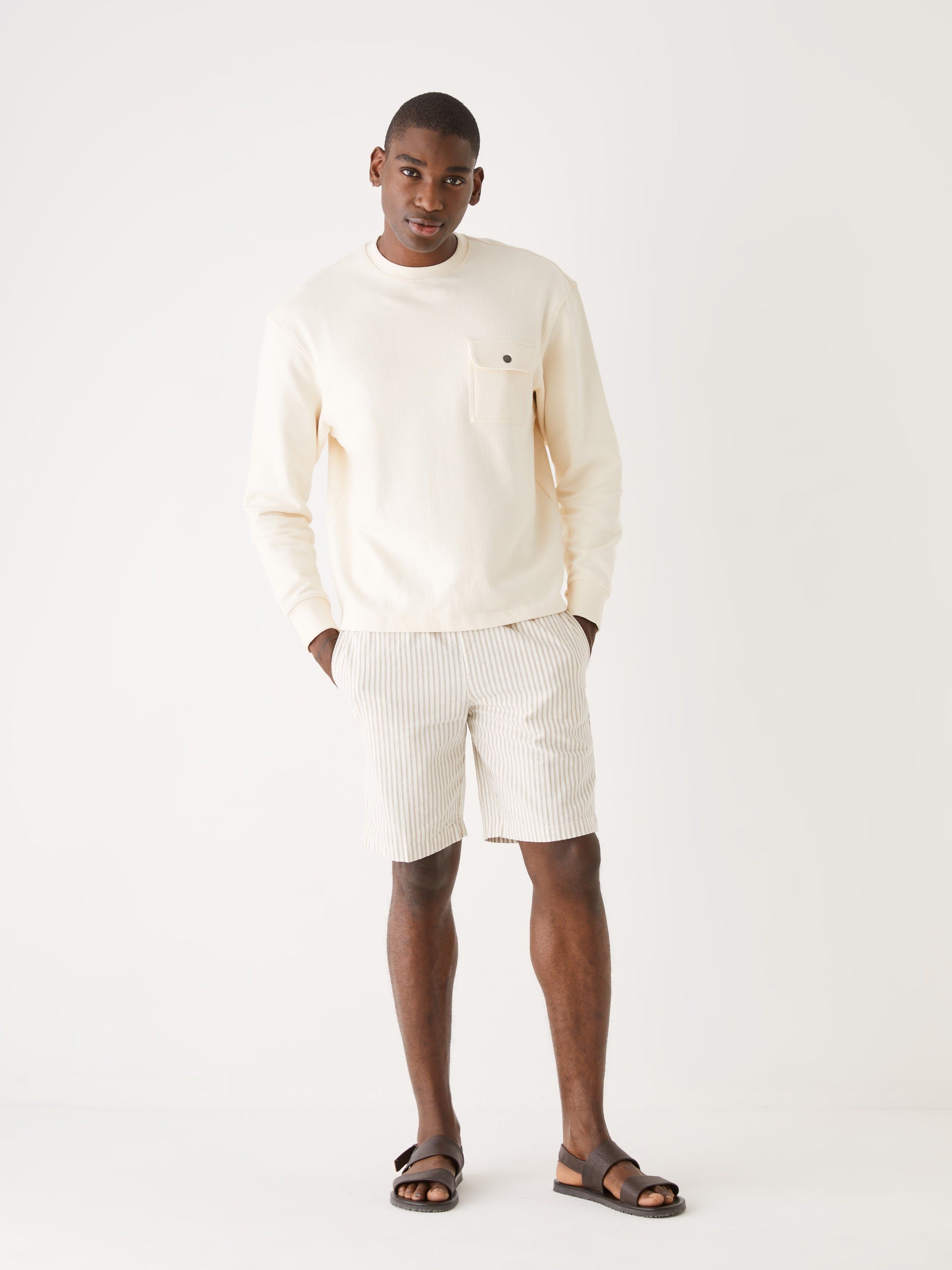 The French Terry Crewneck in White sold by Frank & Oak product image thumbnail 2