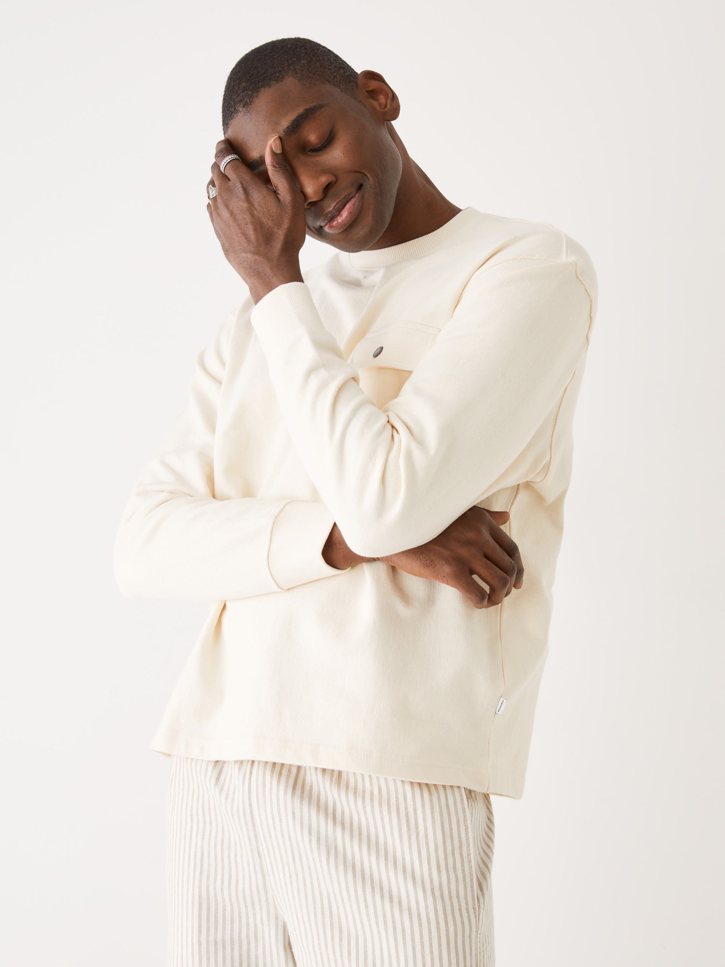 The French Terry Crewneck in White sold by Frank & Oak product image thumbnail 4
